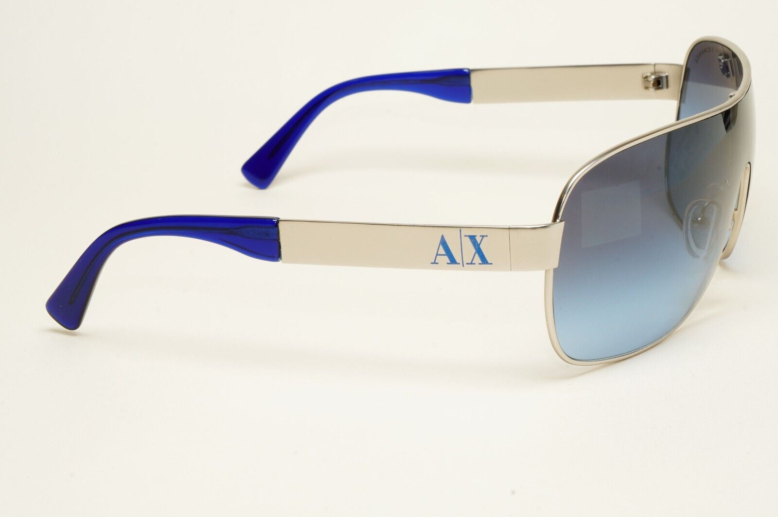 Armani Exchange Sunglasses 2015 Silver Blue Shield AX 2008 6020/4L [a] 221124