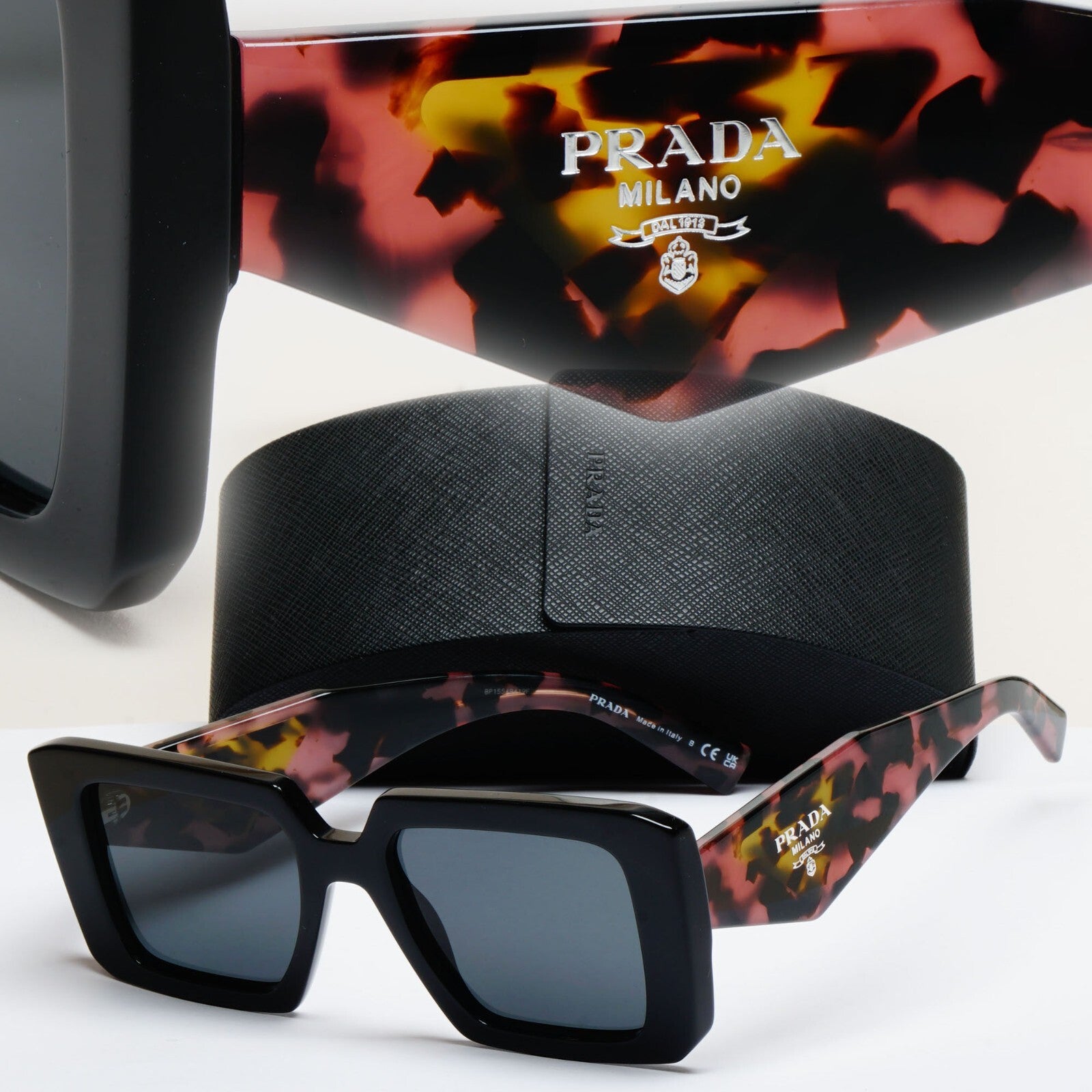Prada Sunglasses Symbole Square Large Marble PR23YS SPR 23Y 1AB-5S0 140325