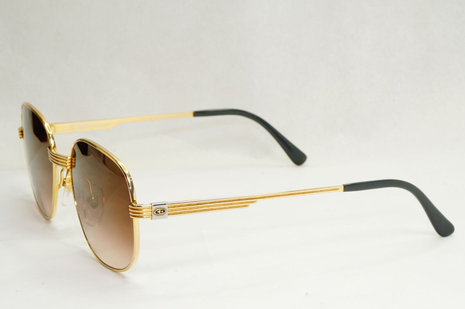 Dior Monsieur Sunglasses 1990s Vintage Japan Gold Brown Square 2380 42 270324