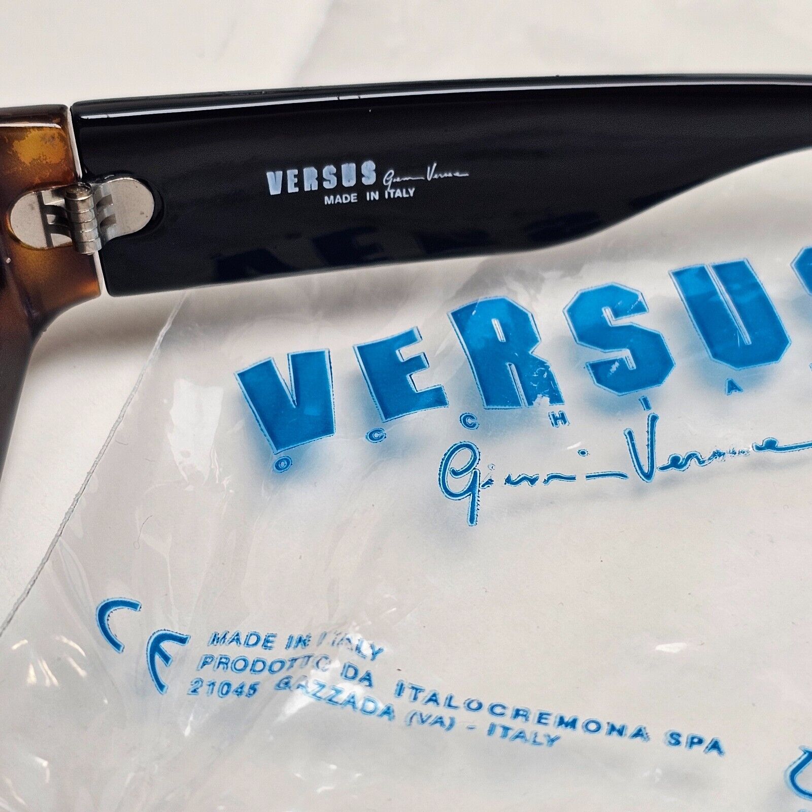 Versus Sunglasses 1996 by Gianni Versace Vintage Brown Black MOD E01 COL 239