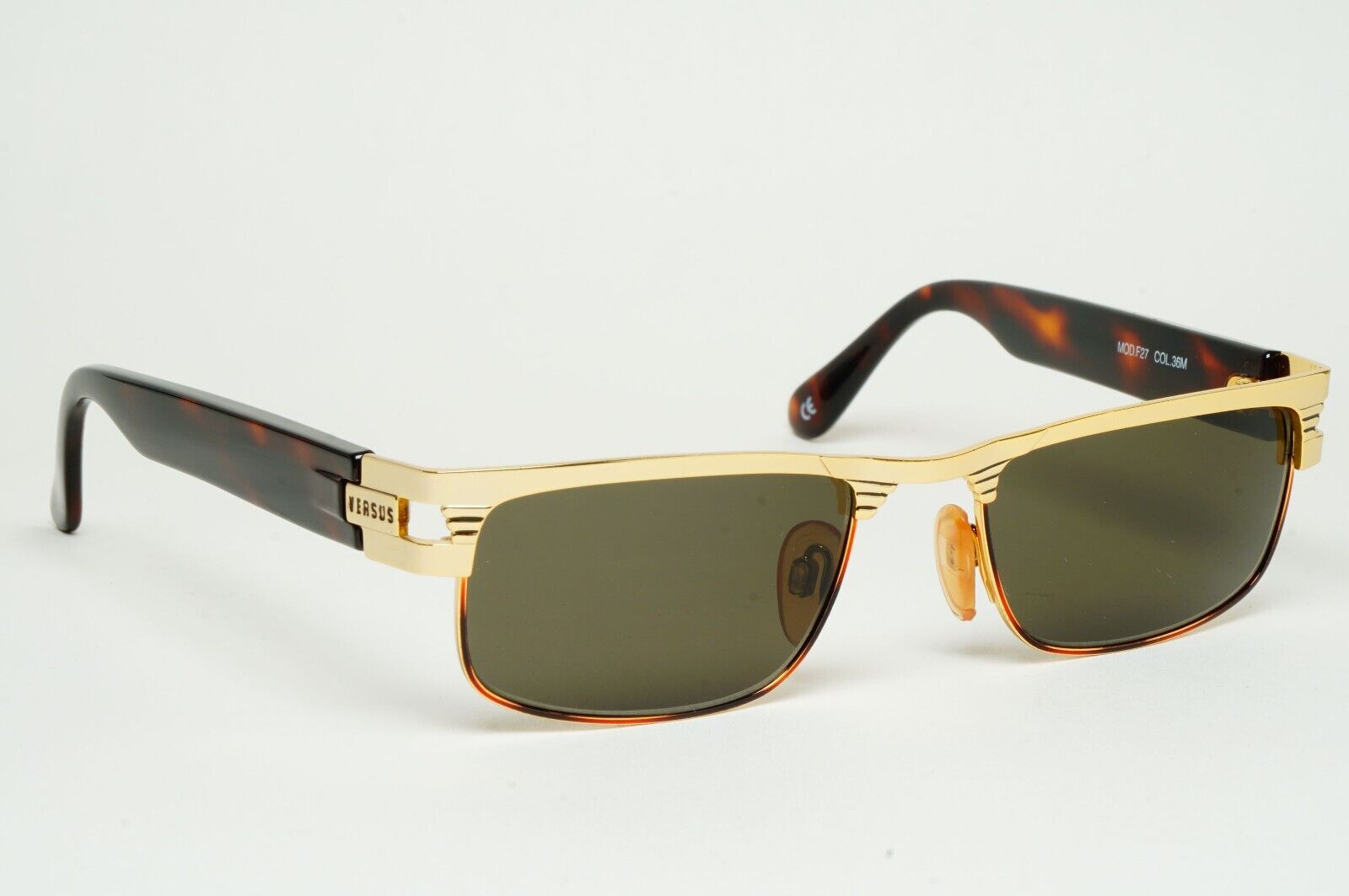 Versus Sunglasses 1996 by Gianni Versace Vintage Gold Grey MOD F26 COL 36M