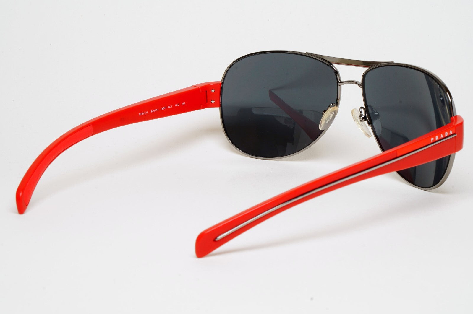 Prada Sunglasses 2010 Vintage Red Rossa Pilot PS51LS SPS 51L 6BF-1A1 62mm 070325