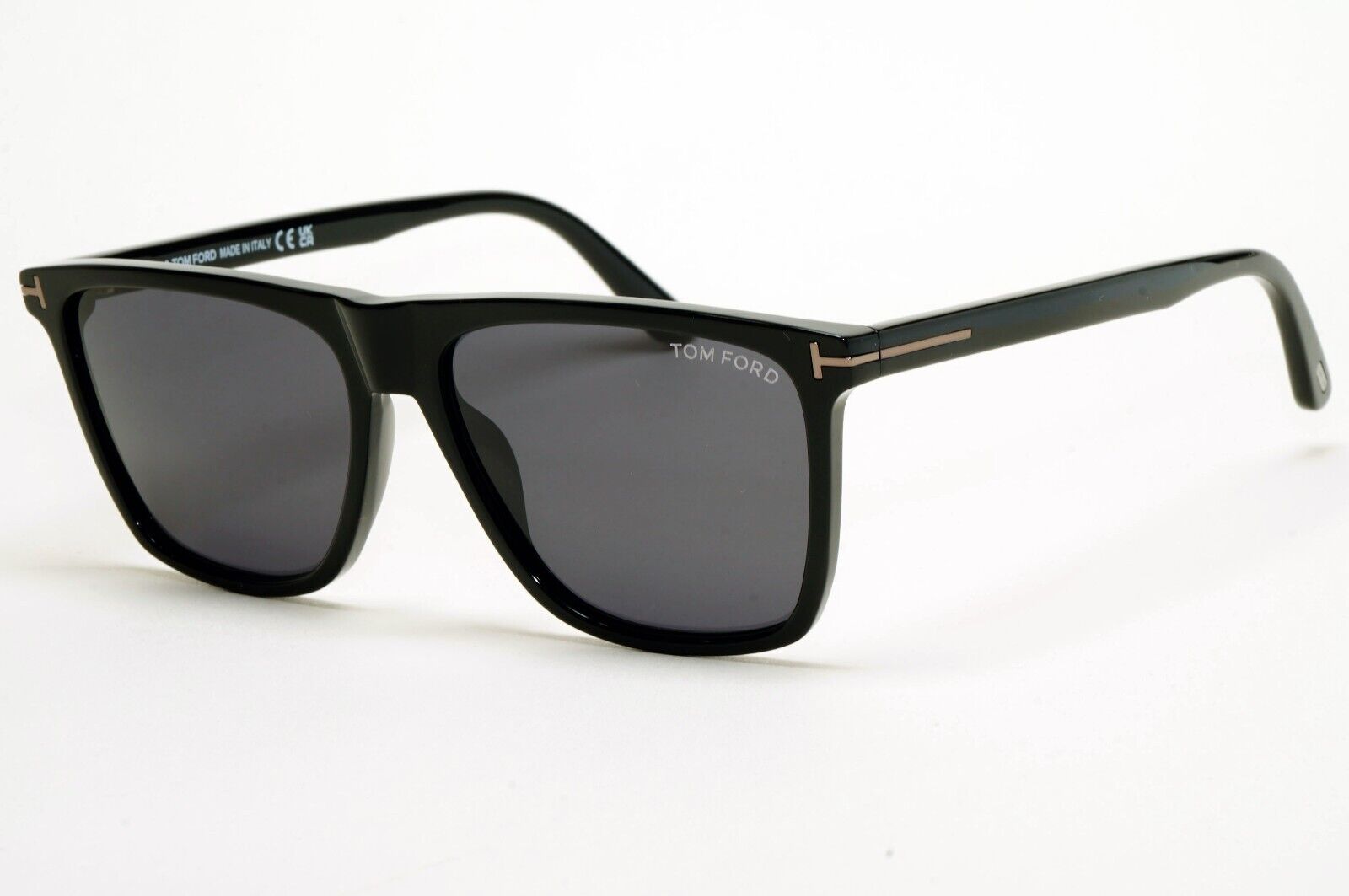 Tom Ford Sunglasses Fletcher Black Glossy Grey Smoke FT0832-N TF 832-N 01A 57mm