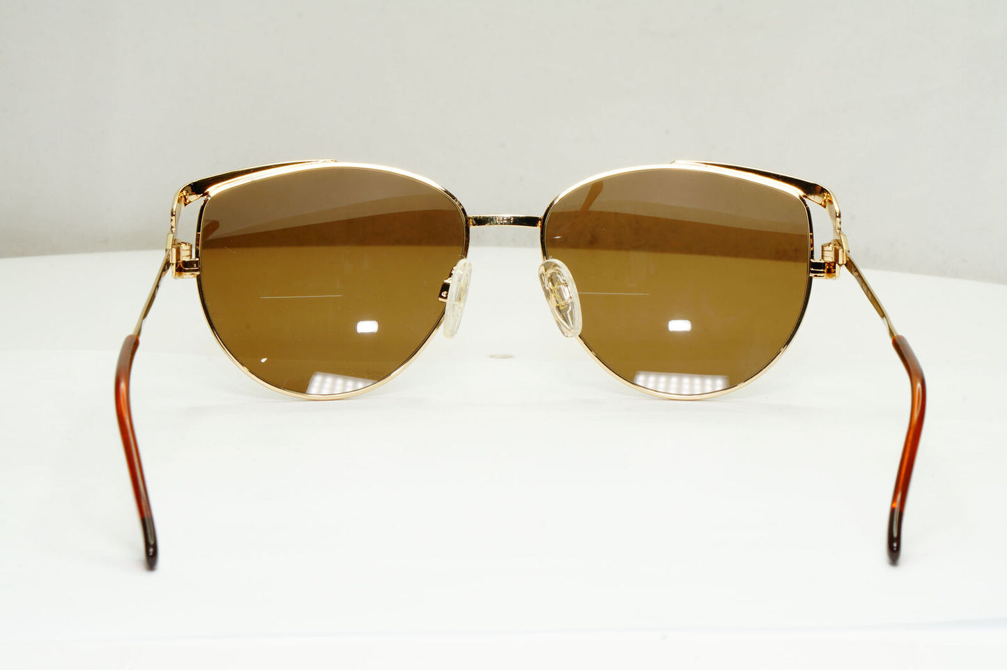 YSL 1988 Sunglasses Vintage Yves Saint Laurent Gold Brown Square 4003 Y128 56mm