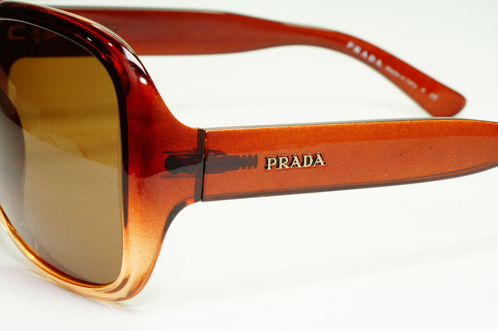 Prada 2012 Brown Sunglasses Square Large Transparent PR27MS SPR 27M GO5-6S1