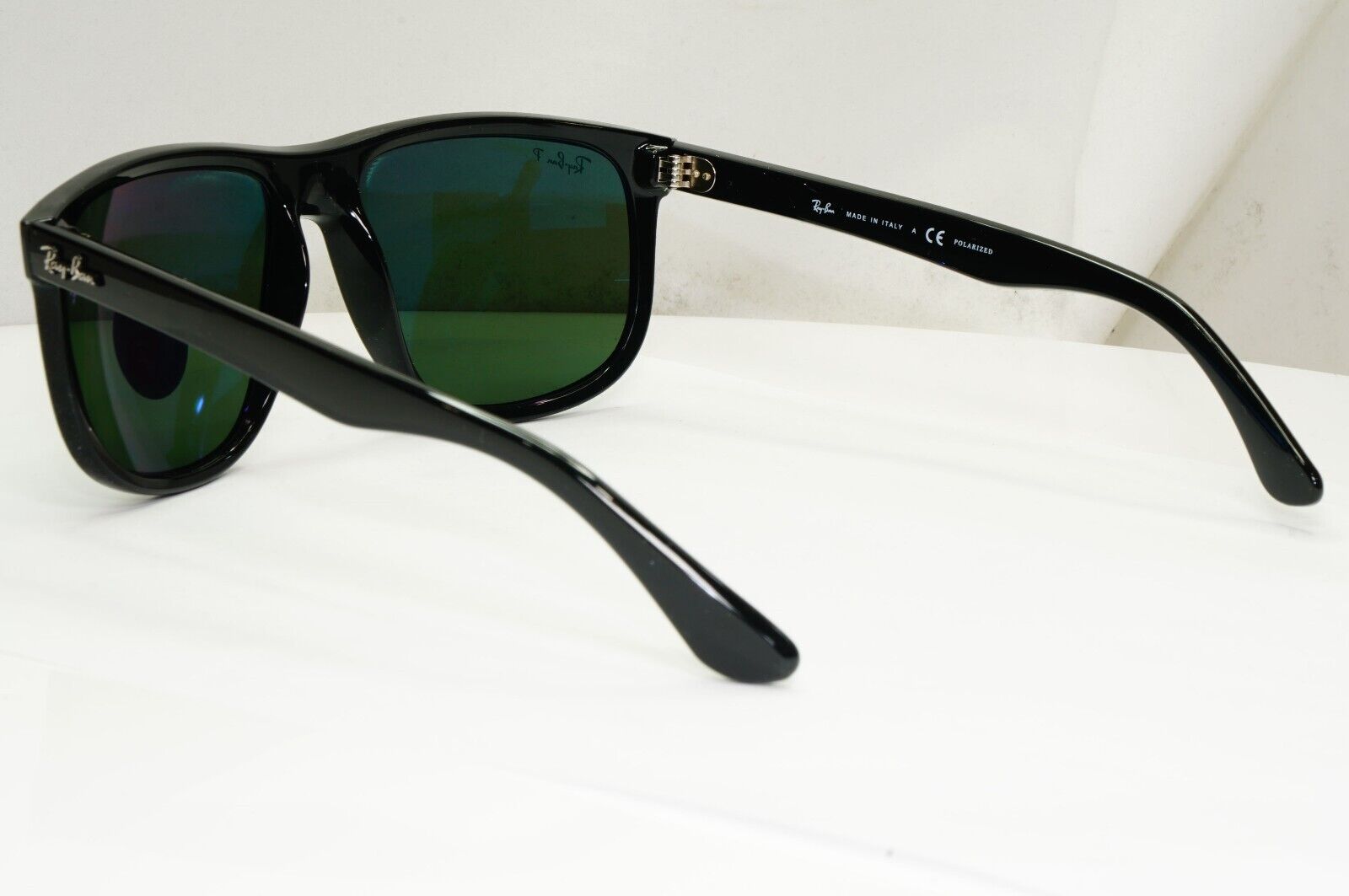 Ray-Ban Sunglasses Polarised Black Green Square Boyfriend RB 4147 601/58 60mm