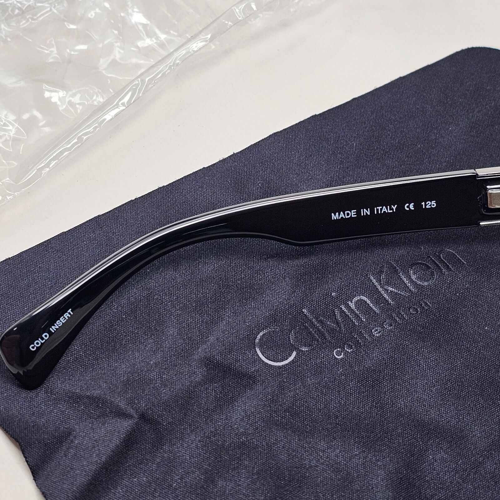 Calvin Klein Sunglasses 2005 Vintage Black Grey Wrap Retro 849S 090 121124