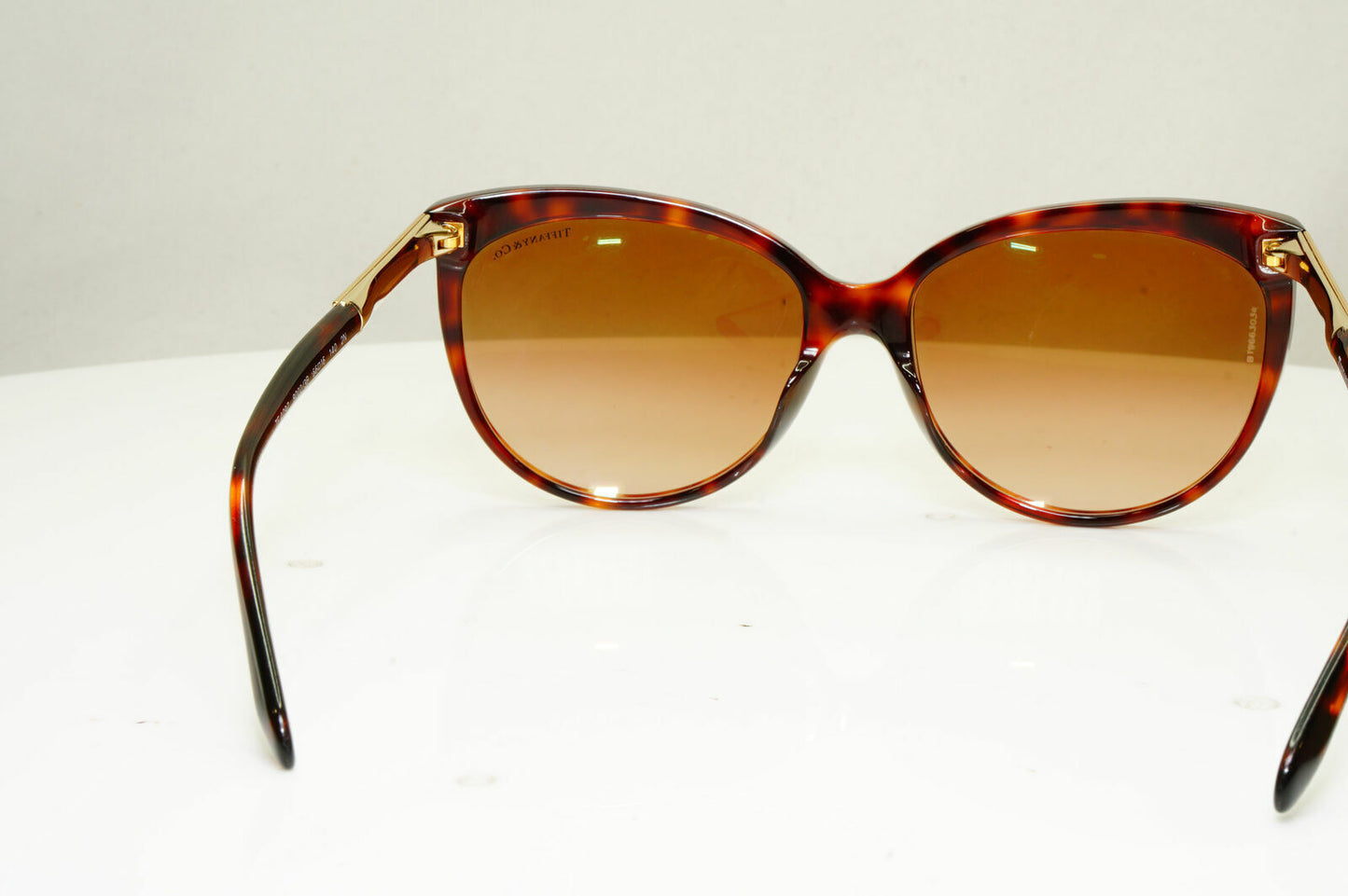 Tiffany & Co Gold Brown Sunglasses Roman Numbers Tortoise TF 4097 8002/3B 30069