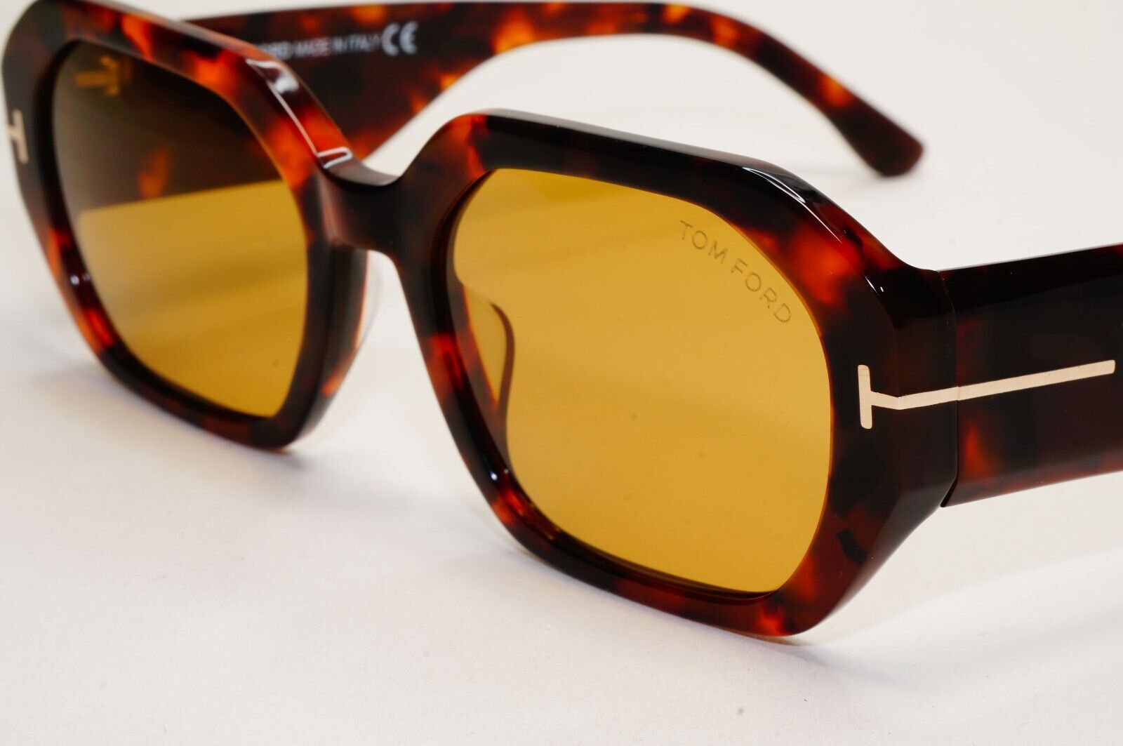 Tom Ford Sunglasses Veronique-02 Brown Havana Hexagon Unisex FT 0917 TF 917 55E
