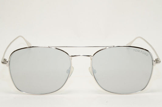 Tom Ford Sunglasses Luca-02 Silver Mirror Rhodium Metal FT0650 TF 650 18C 55mm
