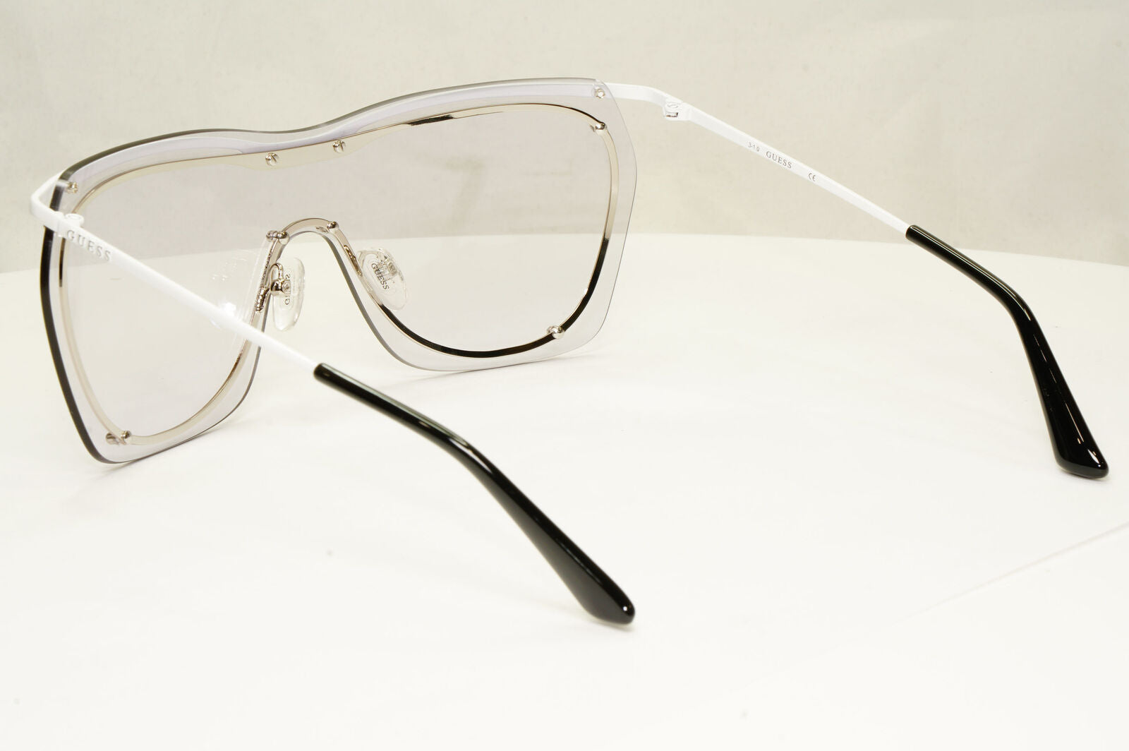 Guess Sunglasses Shield White Lilac Light Tint Visor Mask Womens GU 7720 21C
