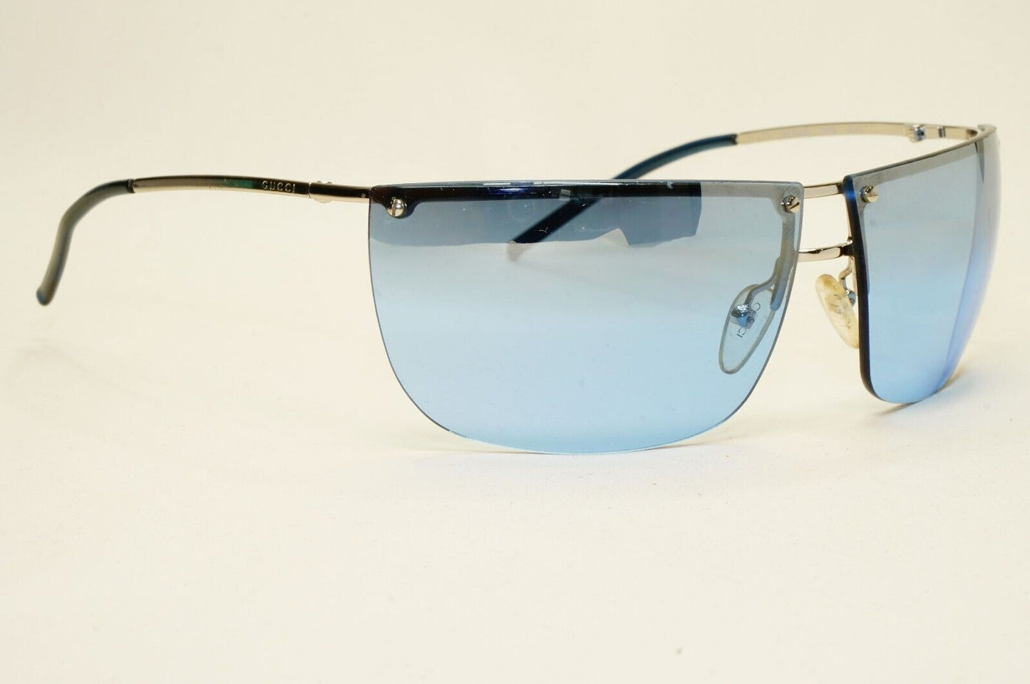 Gucci Sunglasses 2006 Vintage Blue Mirror Silver Wrap GG 2652/S YB7NL 081024