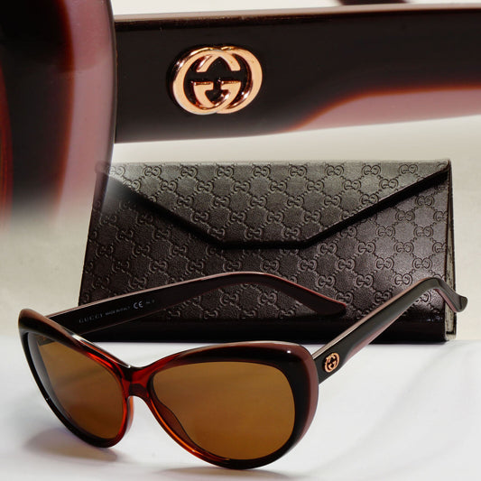 Gucci Sunglasses 2012 Vintage Brown Pink Cat Eye GG 3510/S WOFD8  180224