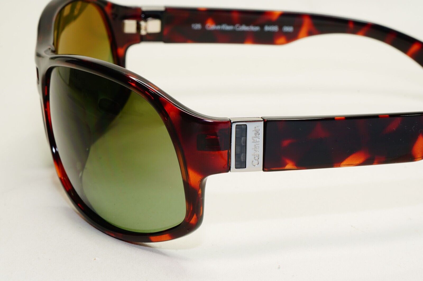 Calvin Klein Sunglasses 2005 Vintage Brown Tortoise Green Wrap 849S 068 121124