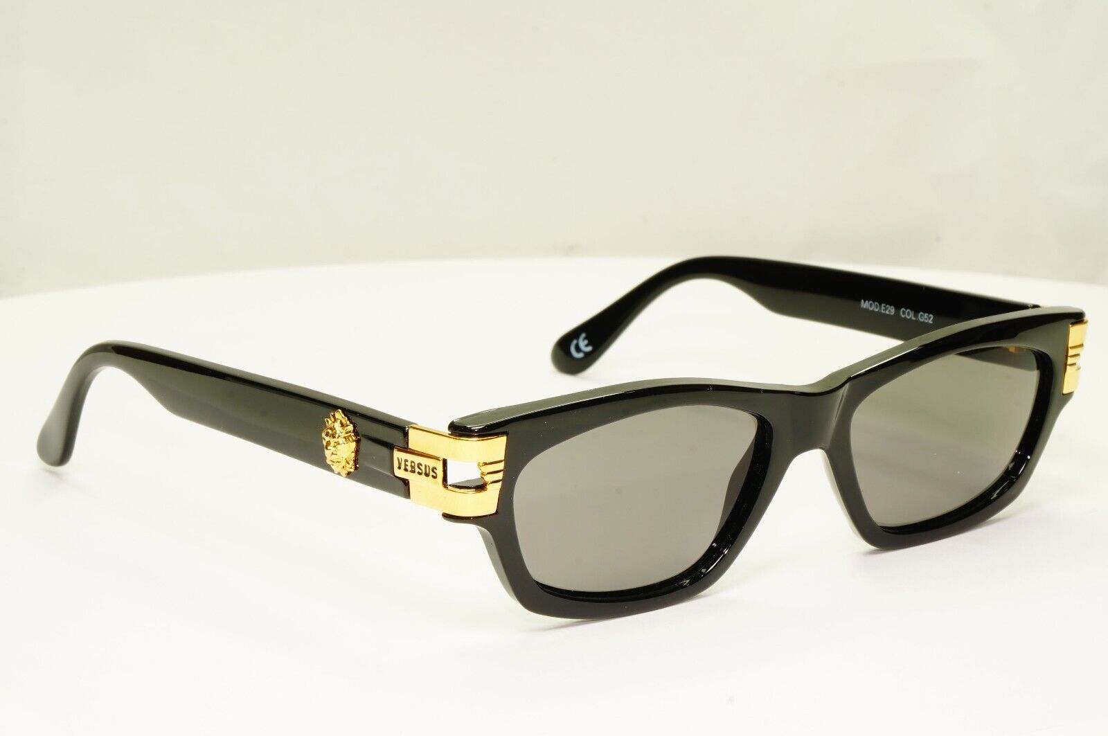 Versus by Gianni Versace 1996 Sunglasses Gold Lion Black MOD E29 COL G52 [A]