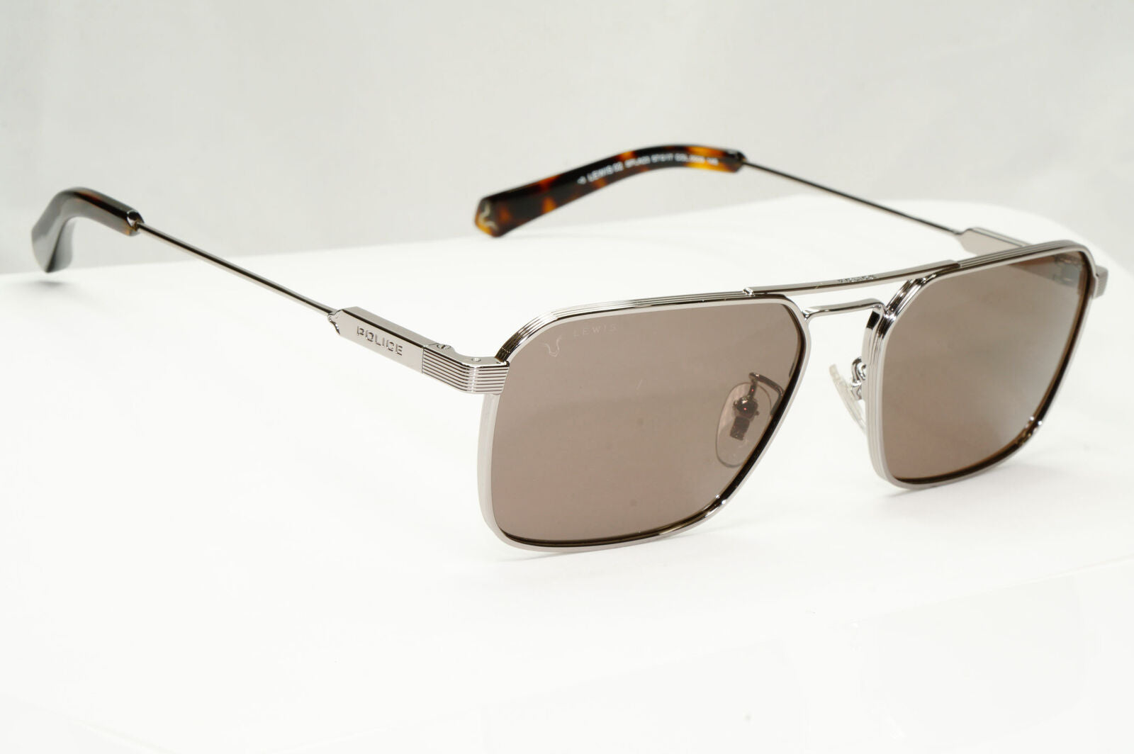 Police Lewis Hamilton F1 Sunglasses Ruthenium Gunmetal Brown SPL A23 COL 0509
