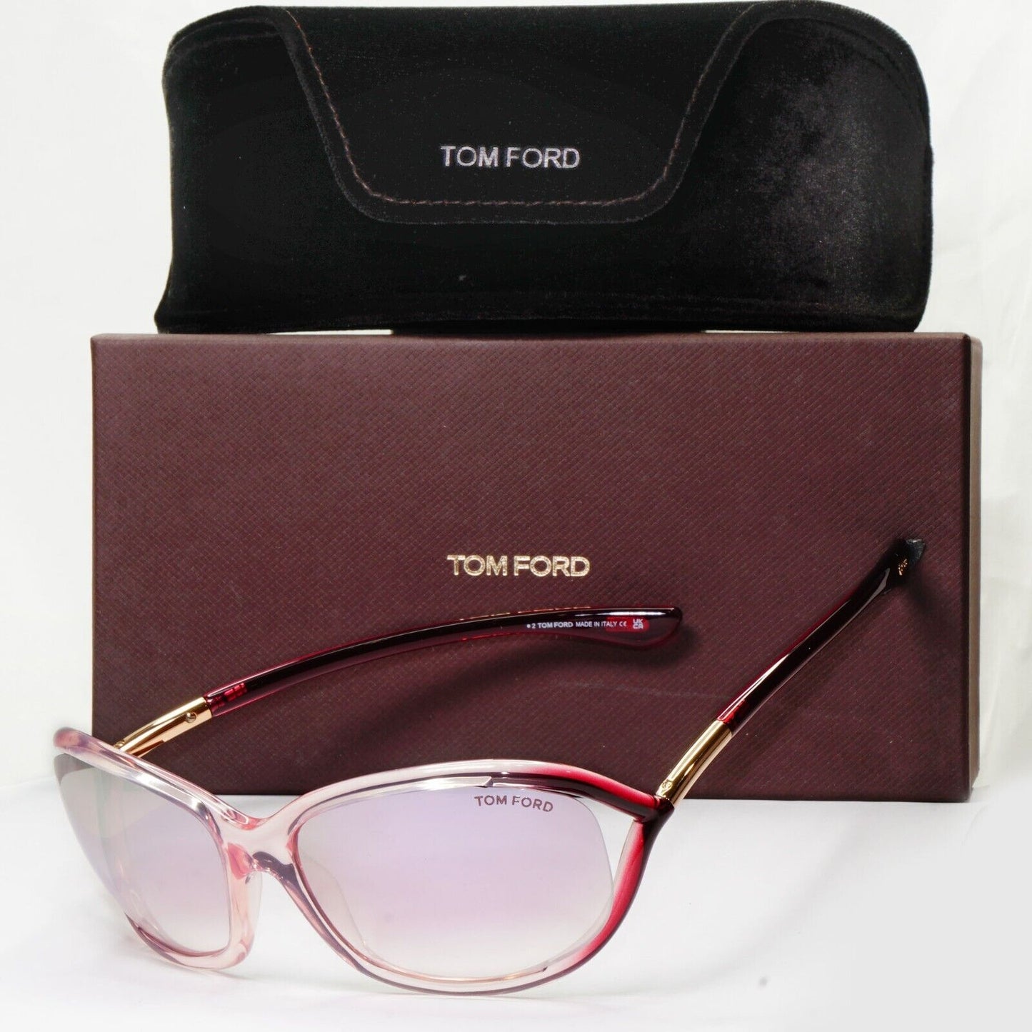 Tom Ford Sunglasses Jennifer Pink Red Silver Gradient Mirror TF8 72Z FT0008