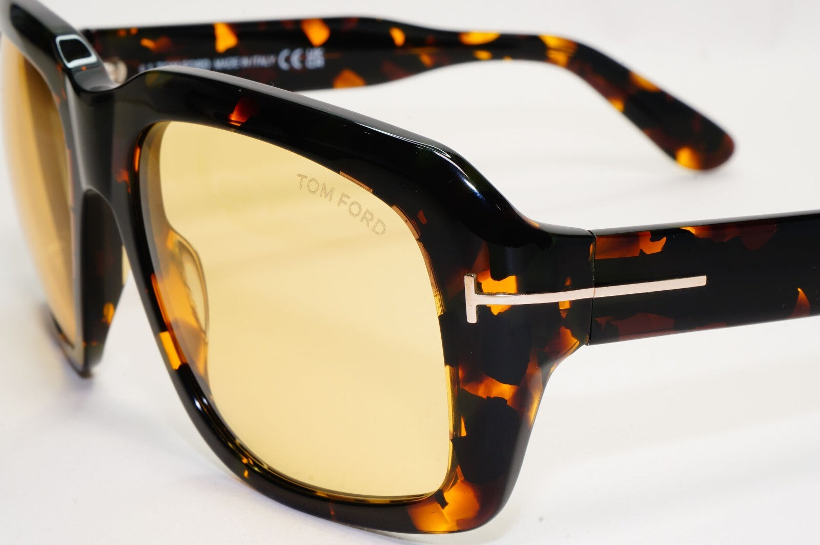 Tom Ford Sunglasses Bailey-02 Brown Tortoise Yellow Square FT0885 TF 885 55E [a]