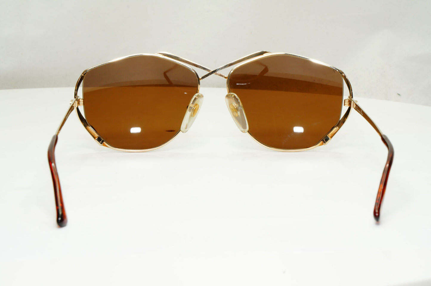 Dior 1990s Austria Sunglasses Vintage Metal Brown Gold Square 2684 41 190123