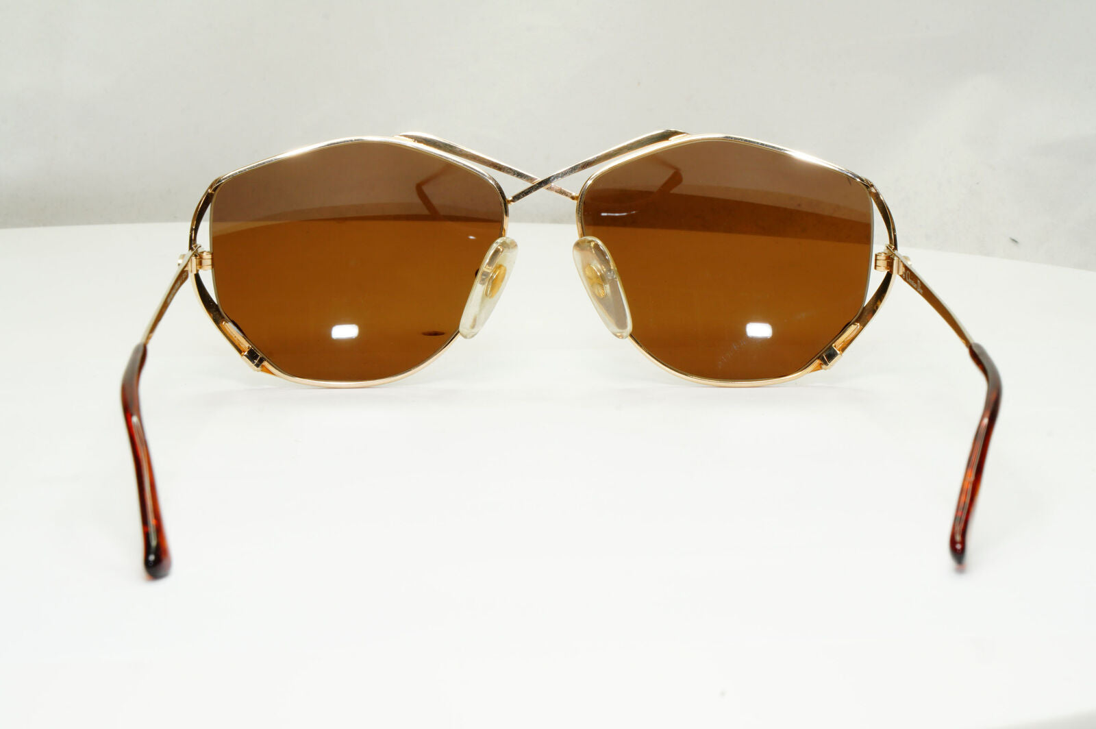 Dior 1990s Austria Sunglasses Vintage Metal Brown Gold Square 2684 41 190123