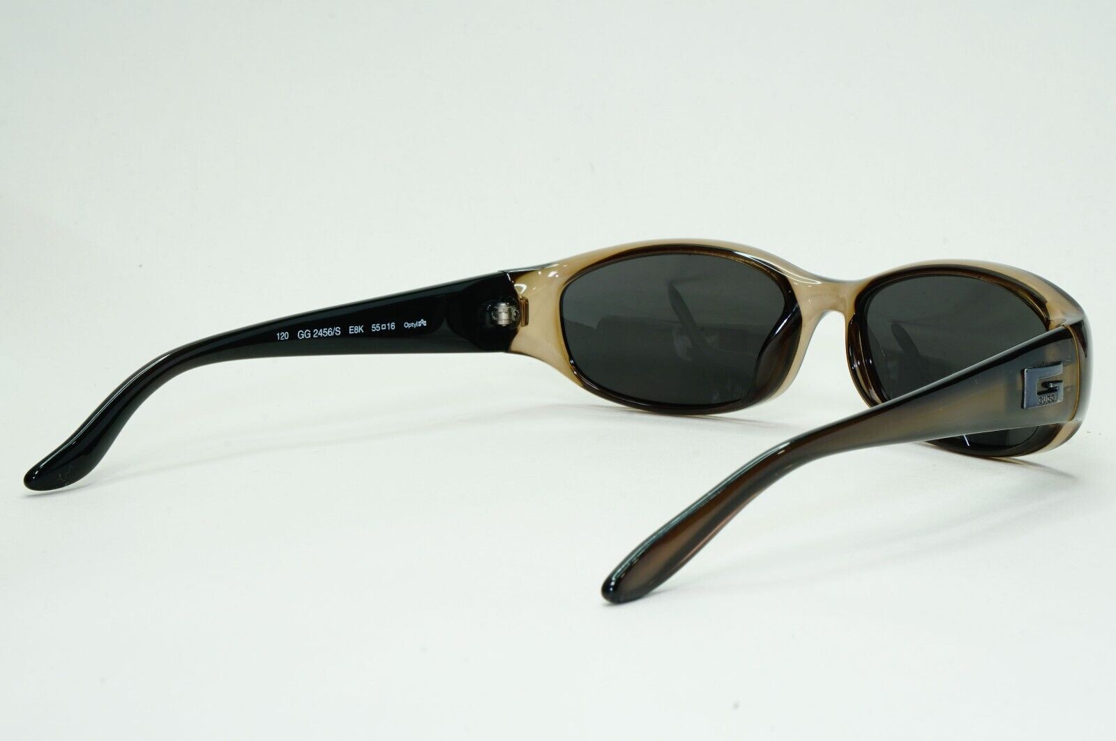 Gucci Sunglasses 1998 Vintage Olive Brown Rectangle GG 2456/S E8K 55mm 050824