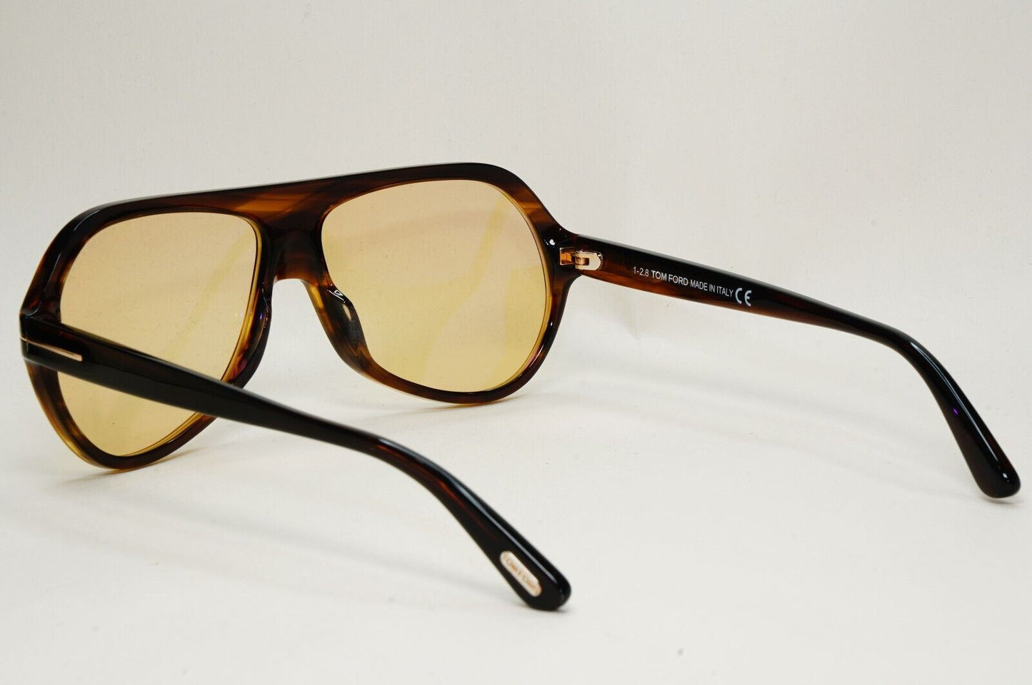 Tom Ford Sunglasses Thomas Brown Yellow Gold Pilot Navigator FT0732 TF 732 56N