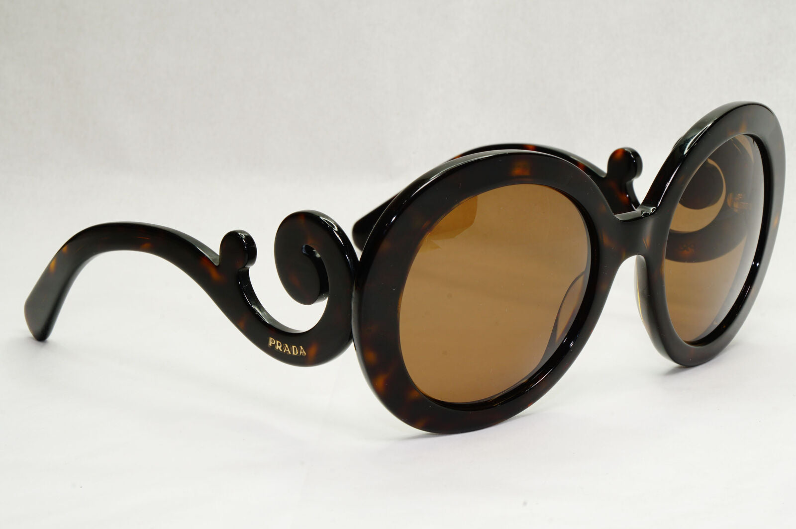 Prada Sunglasses Baroque Swirl Round Brown PR27NS SPR 27N 2AU-6S1 120124
