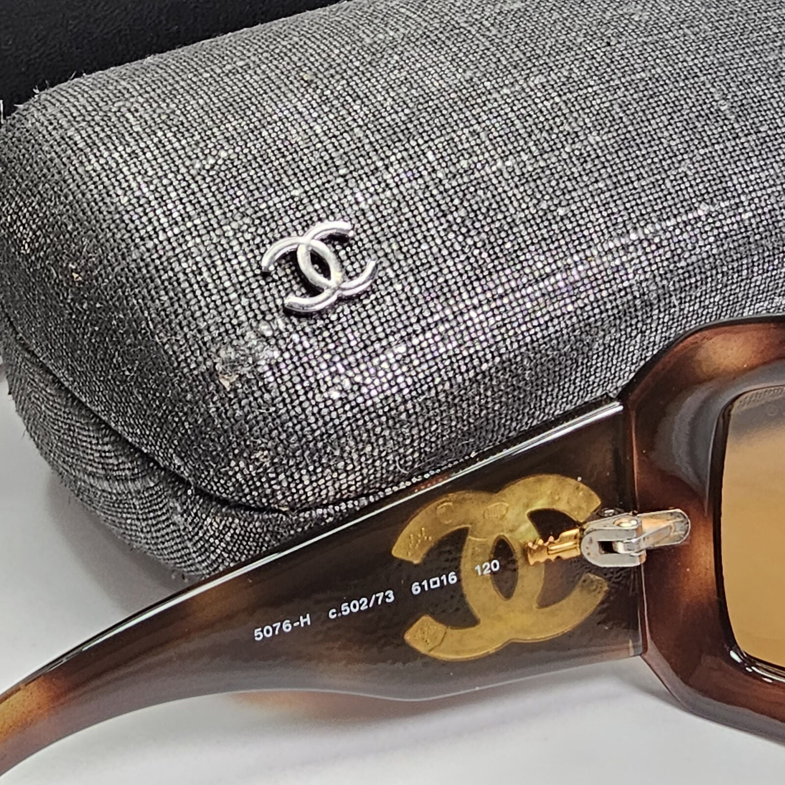 Chanel Sunglasses Mother of Pearl Vintage 2006 Brown 5076-H c.502/73 120124