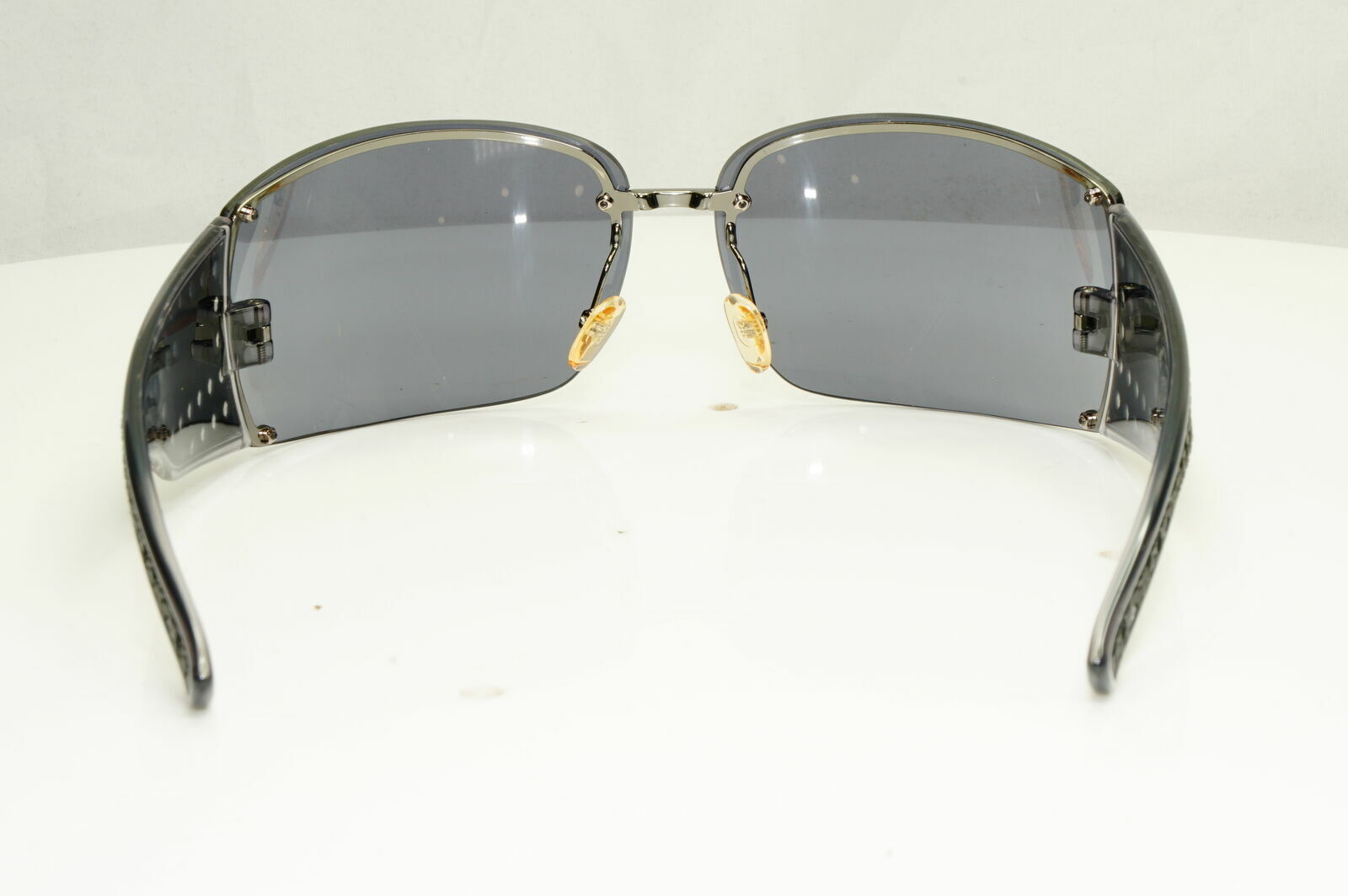 Dior Quadrille Black Large Sunglasses Womens Square Black Mesh Grey F QHOAP