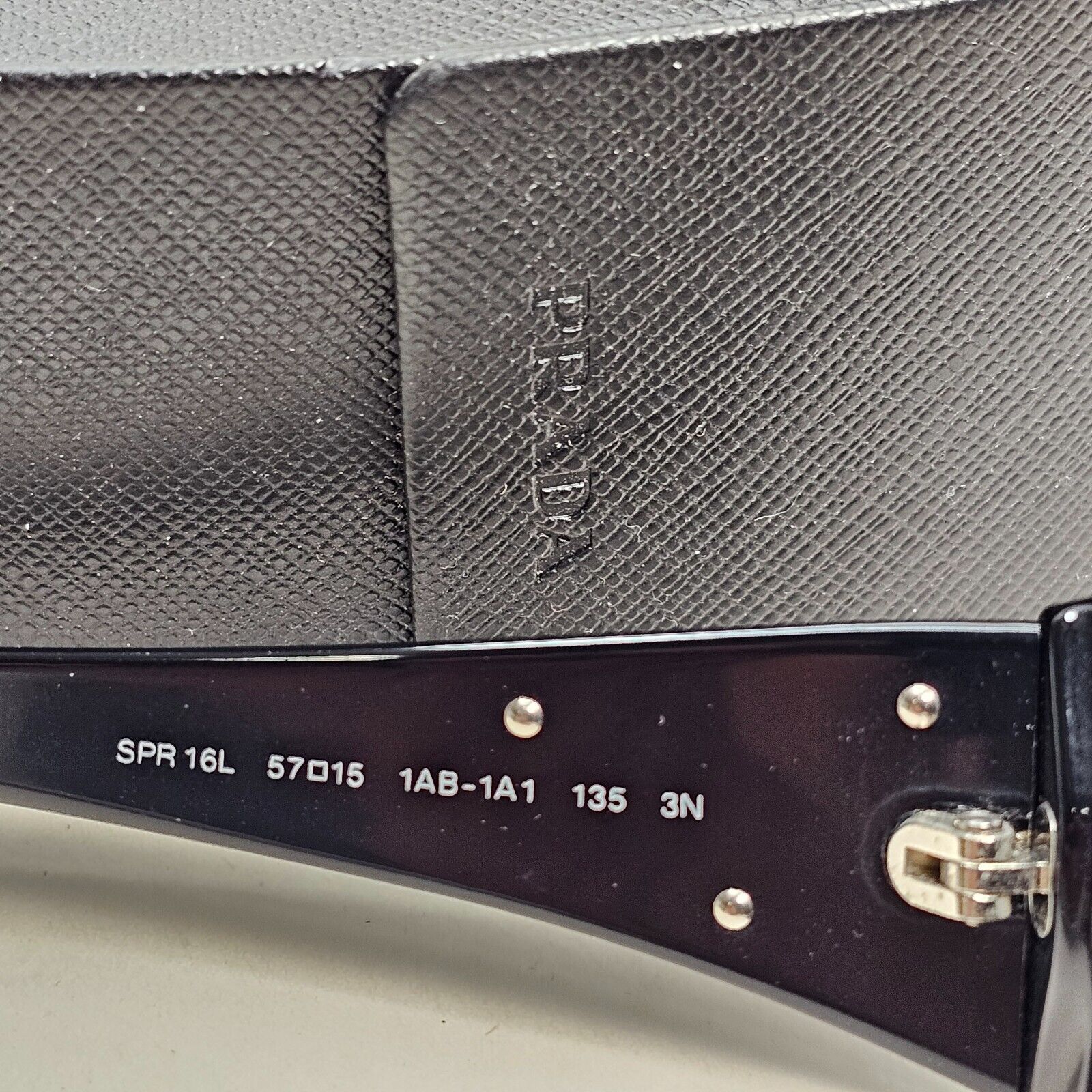 Prada Sunglasses 2011 Vintage Black Triangle Logo PR16LS SPR 16L 1AB-1A1 151024