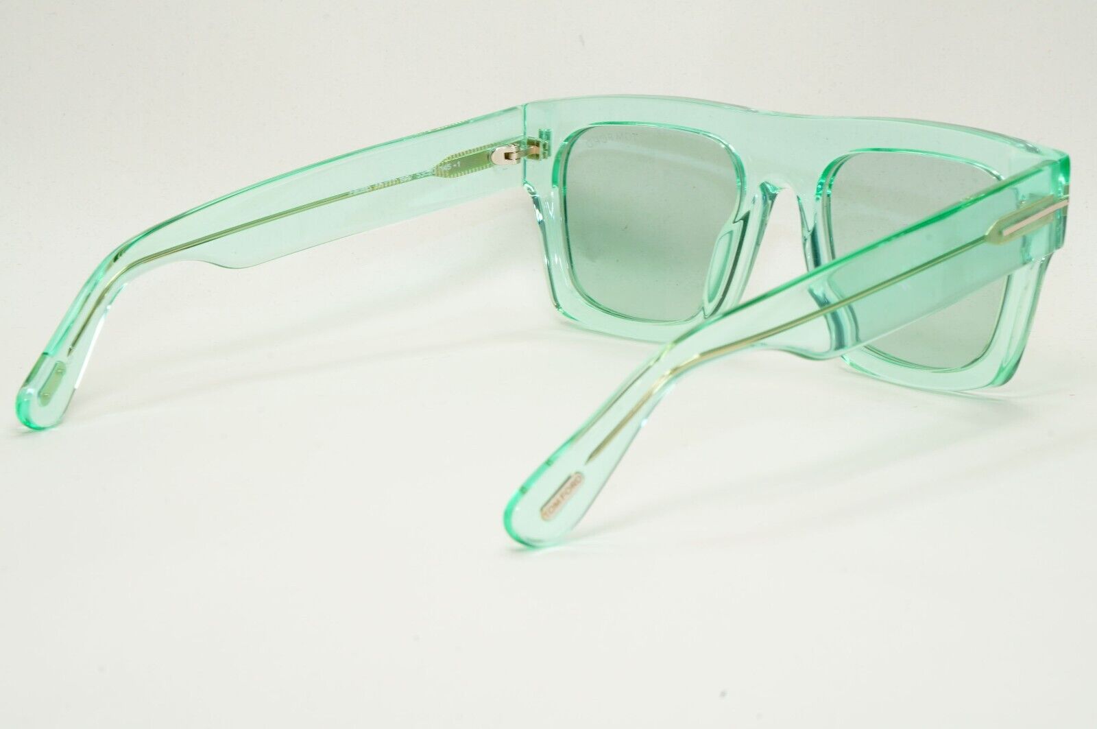 Tom Ford Sunglasses Fausto Transparent Green Blue Square FT0711 TF 711 84V 53mm