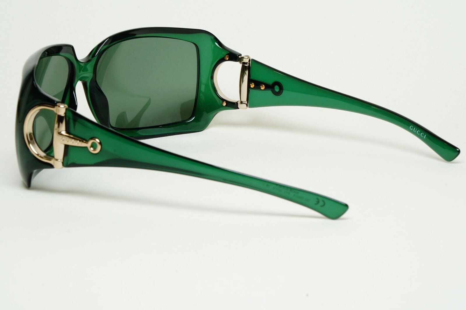 Gucci Sunglasses 2005 Vintage Horsebit Green Gold Square GG 2562/S PT1 070125