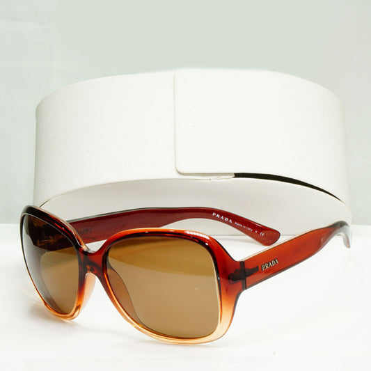 Prada 2012 Brown Sunglasses Square Large Transparent PR27MS SPR 27M GO5-6S1