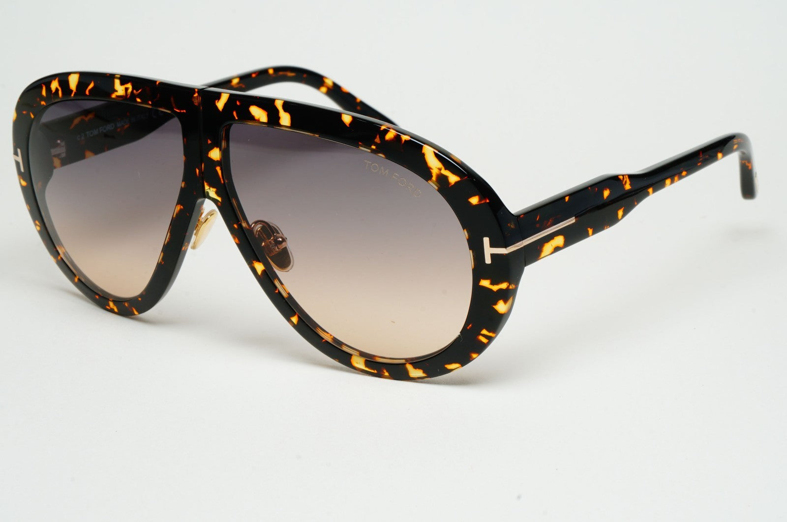 Tom Ford Sunglasses Troy Pilot Brown Tortoise Grey FT0836 TF 836 52B 61mm