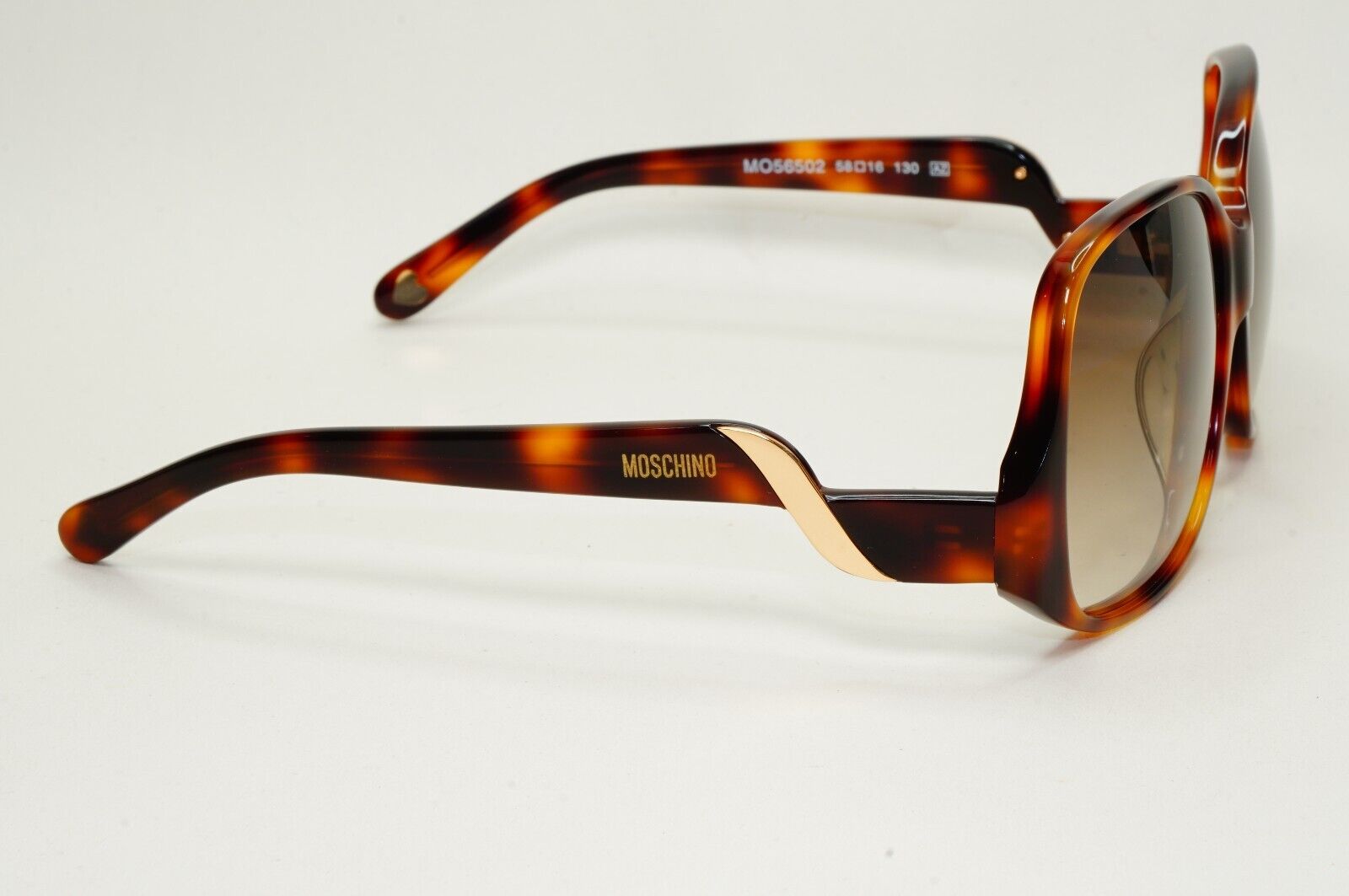 Moschino Sunglasses 2005 Vintage Brown Tortoise Square Gradient MO565 02 101124