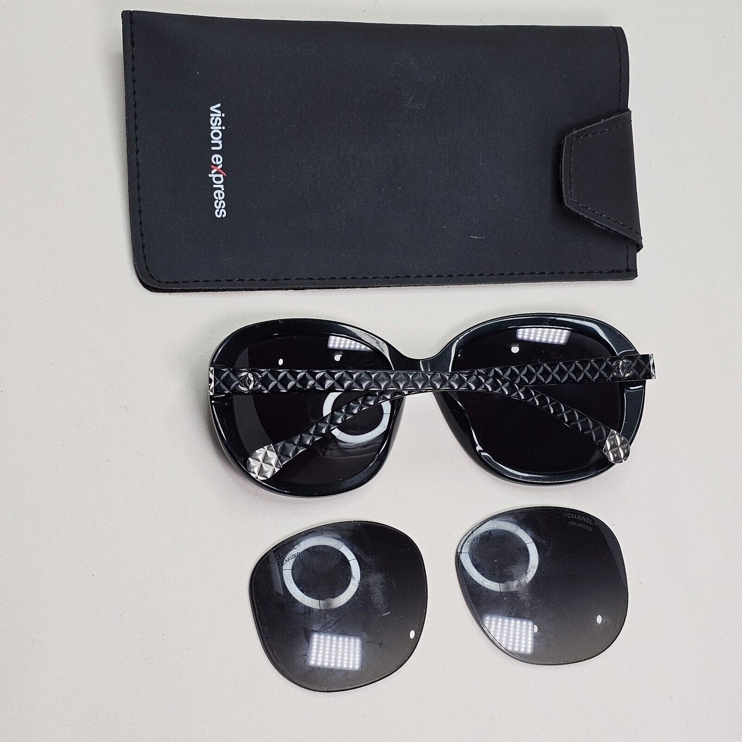 Chanel Sunglasses 2013 Vintage Black Quilted Square 5328 c.501/S8 051124
