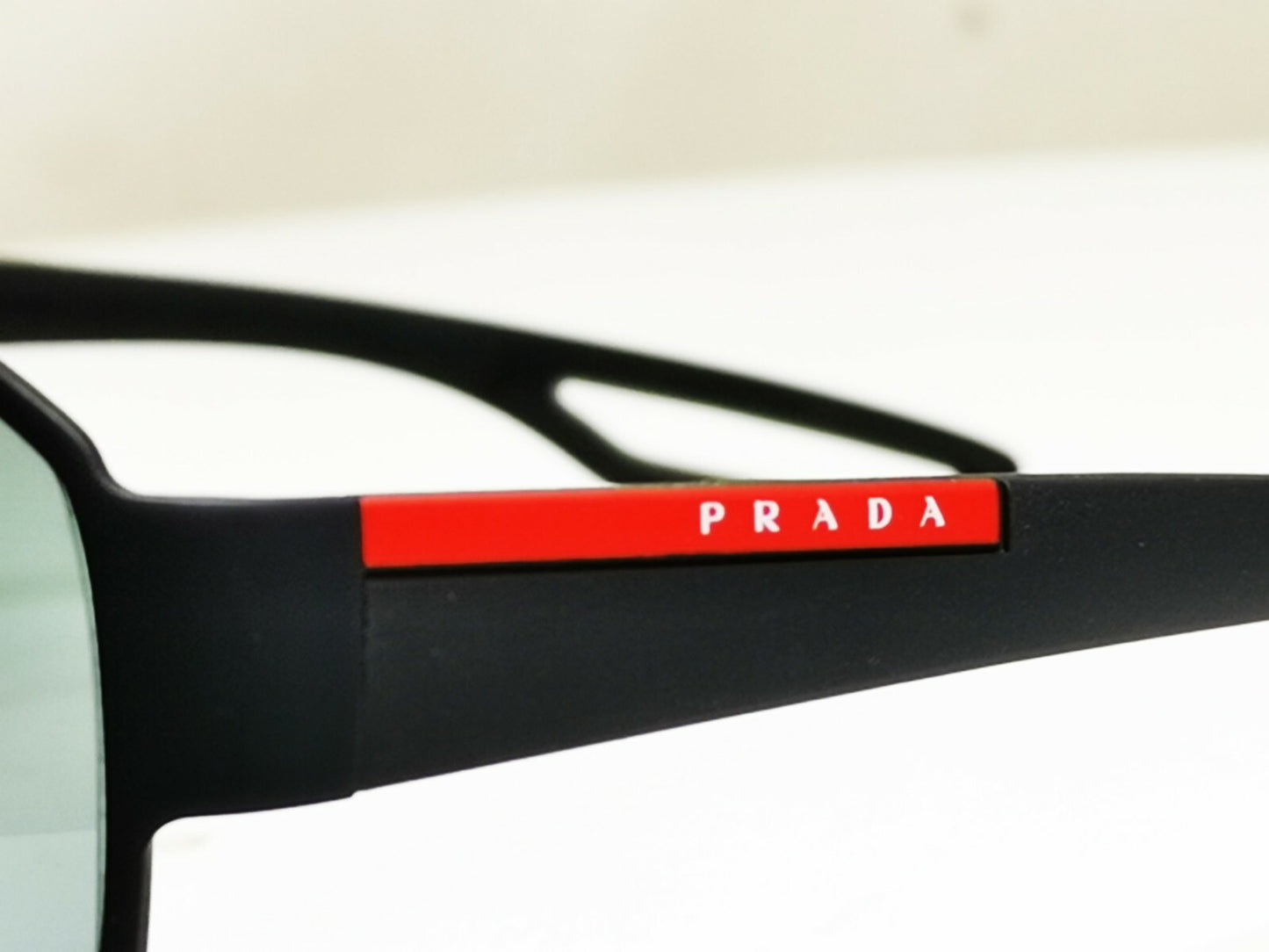 Prada Sunglasses Black Shield Visor Ski Sport Wrap PS52QS SPS 52Q DG0-1A1 [a]