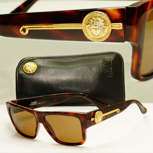 Gianni Versace 1993 Vintage Gold Sunglasses Medusa MOD 372 /DM COL 900 TO Biggie