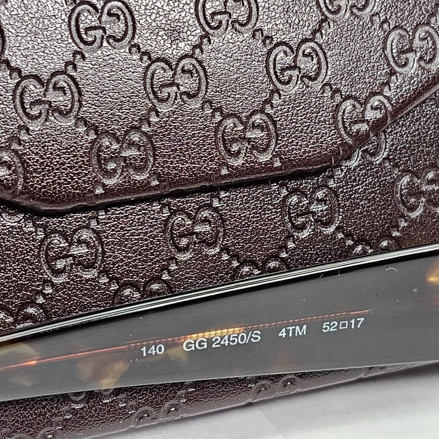 Gucci Sunglasses 1998 Vintage Brown Tortoise Rectangle GG 2450/S 4TM 210125