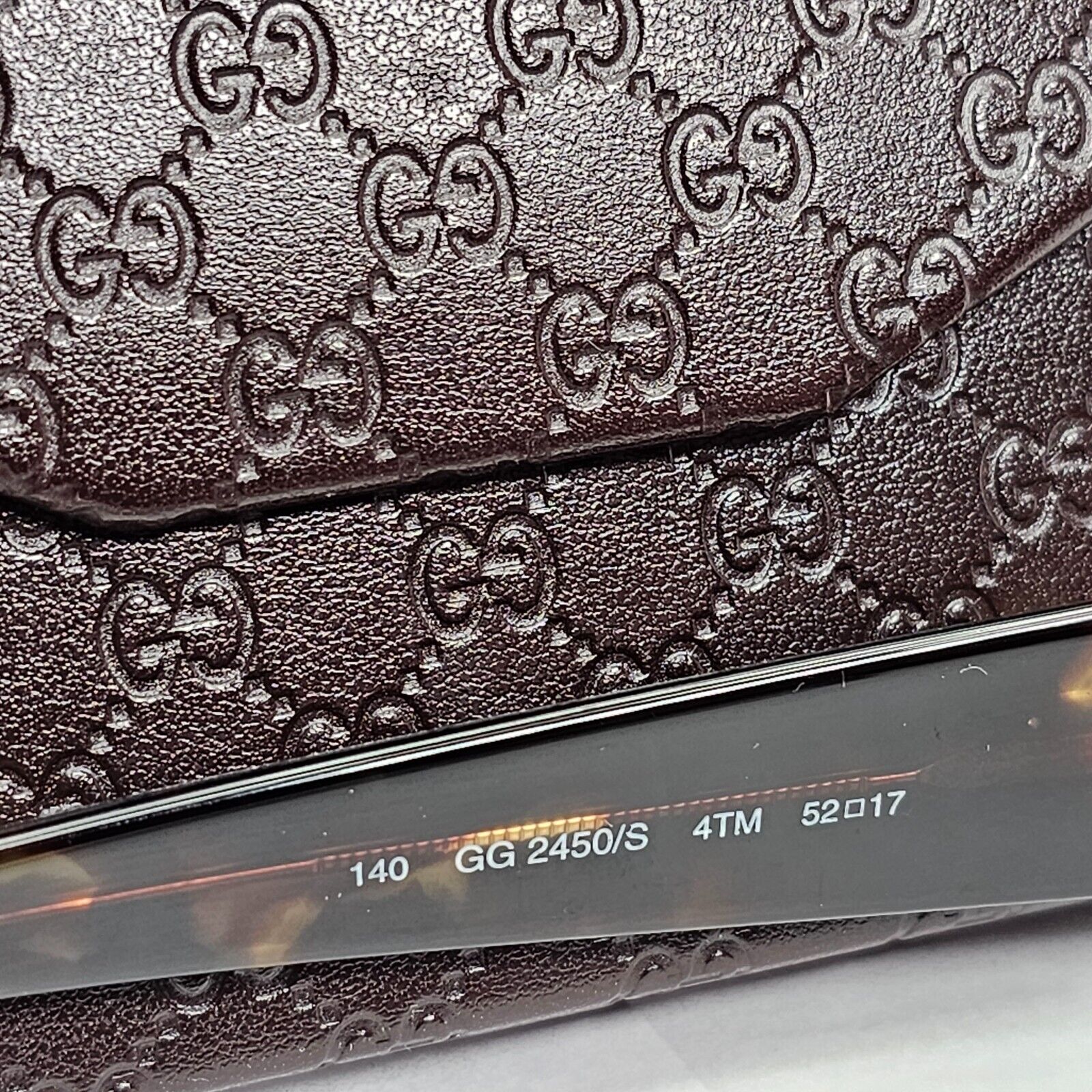 Gucci Sunglasses 1998 Vintage Brown Tortoise Rectangle GG 2450/S 4TM 210125