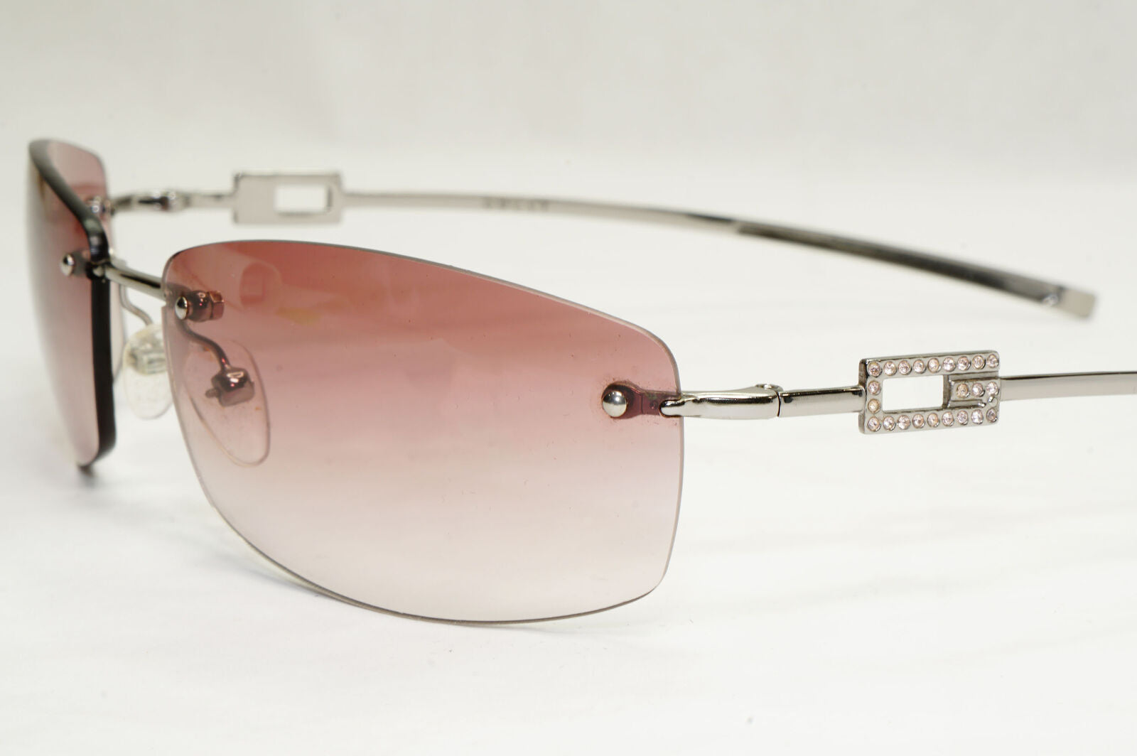Gucci Sunglasses 1997 Vintage Rimless Silver Brown GG 1784/S 6LB1N 070224