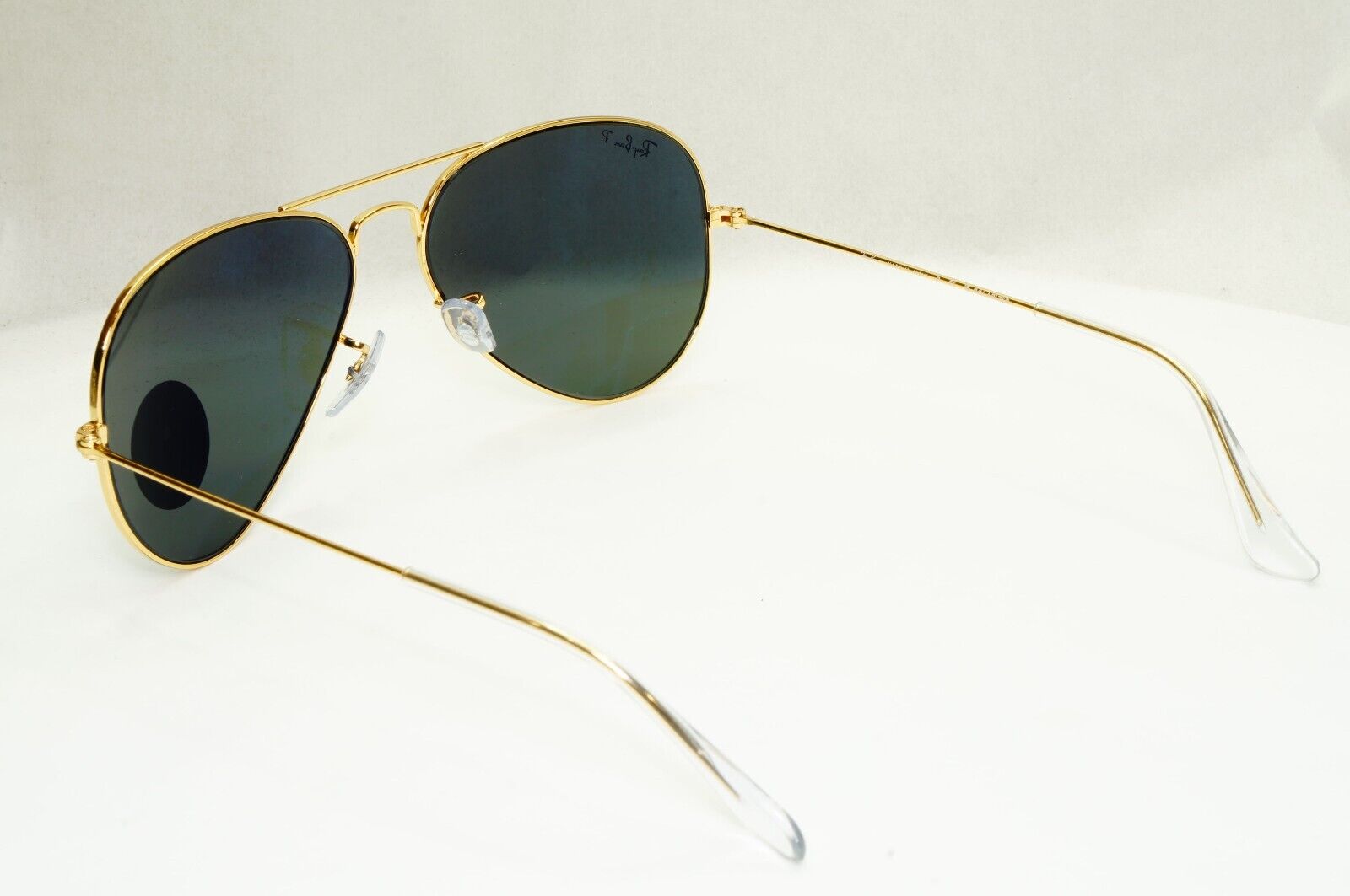 Ray-Ban Sunglasses Aviator Polarised Gold Black Metal Pilot RB 3025 9196/48 50mm
