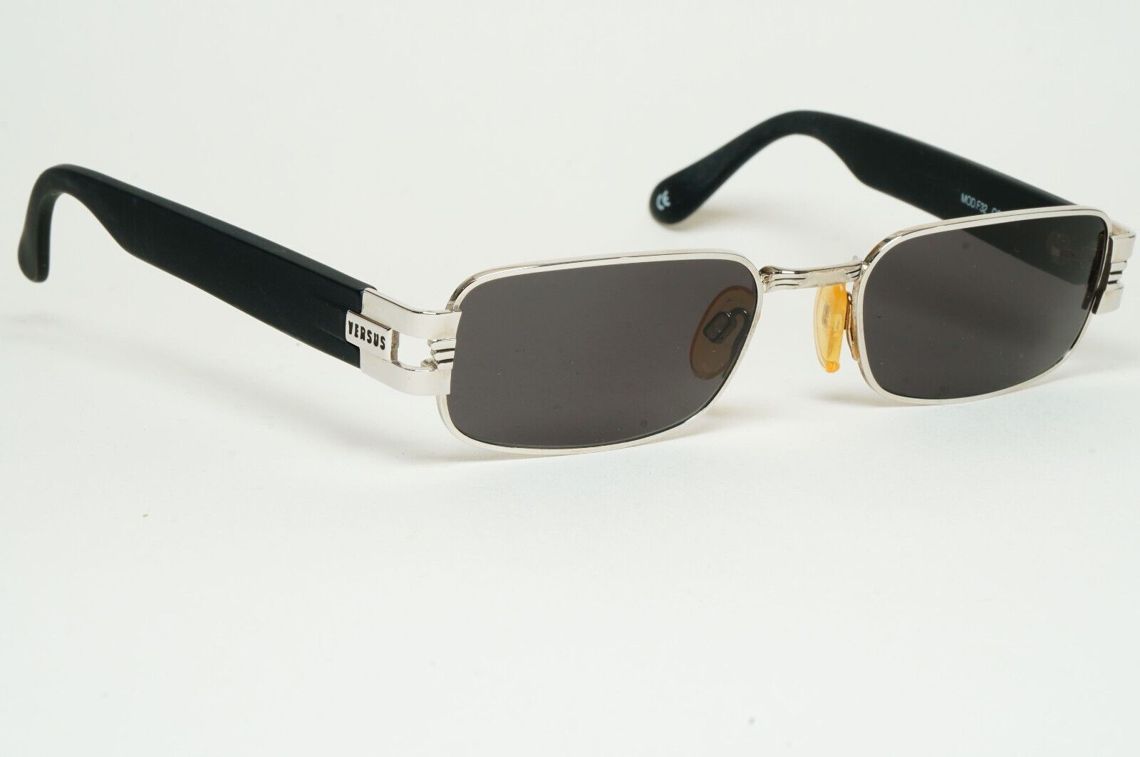 Versus Sunglasses 1996 by Gianni Versace Vintage Silver Black MOD F32 COL 12M
