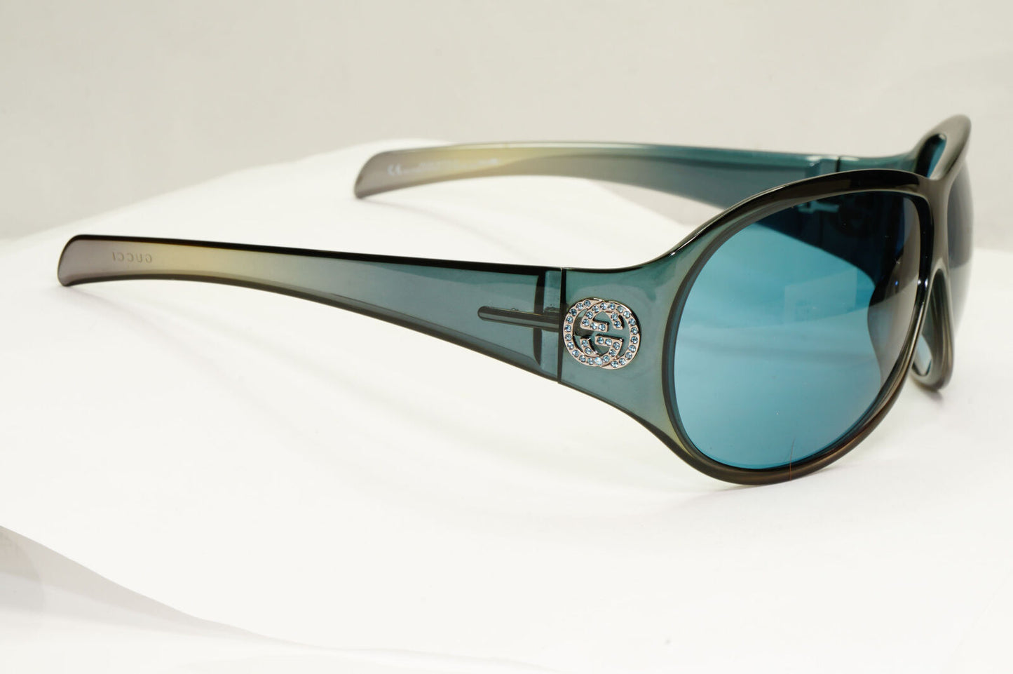 Gucci 2006 Vintage Sunglasses Blue Oversized Crystal GG 2536/STRASS LT6 071222