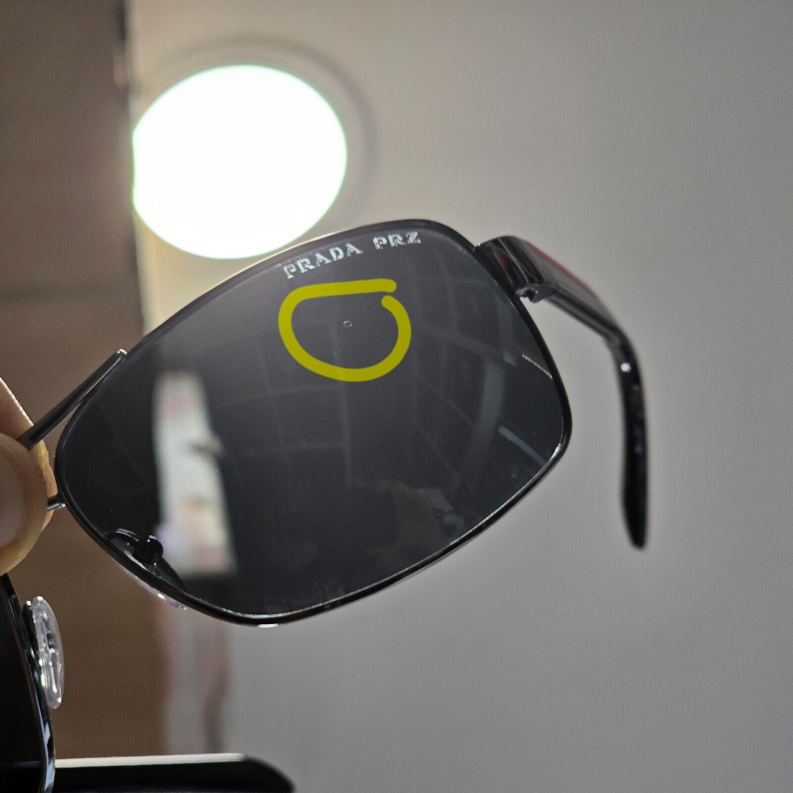 Prada Sunglasses Polarised Navigator Gunmetal Black PS54IS SPS 54I 5AV-5Z1 [a]