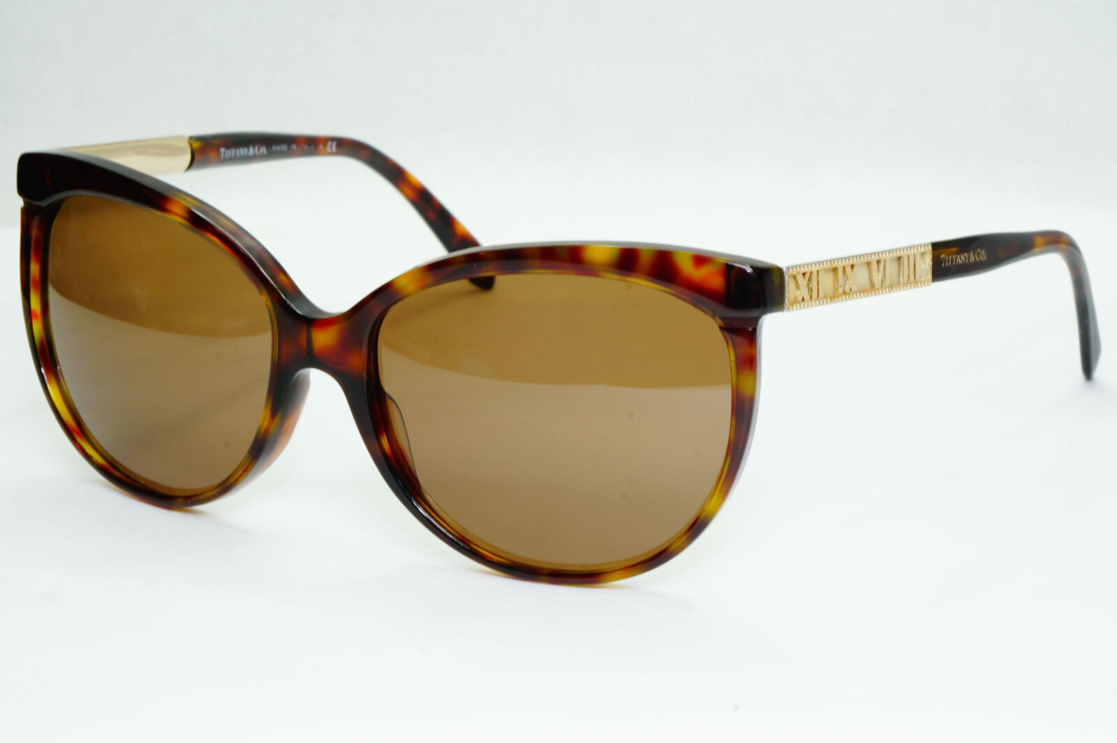 Tiffany & Co 2014 Sunglasses Roman Numerals Brown TF 4097 Atlas 8002/3B 310323