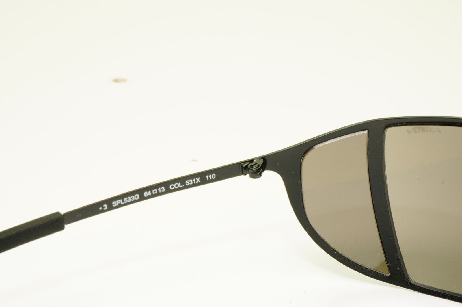 Police Sunglasses Side Window Black Brown Wrap Designer Mens SPL 533G COL 531X