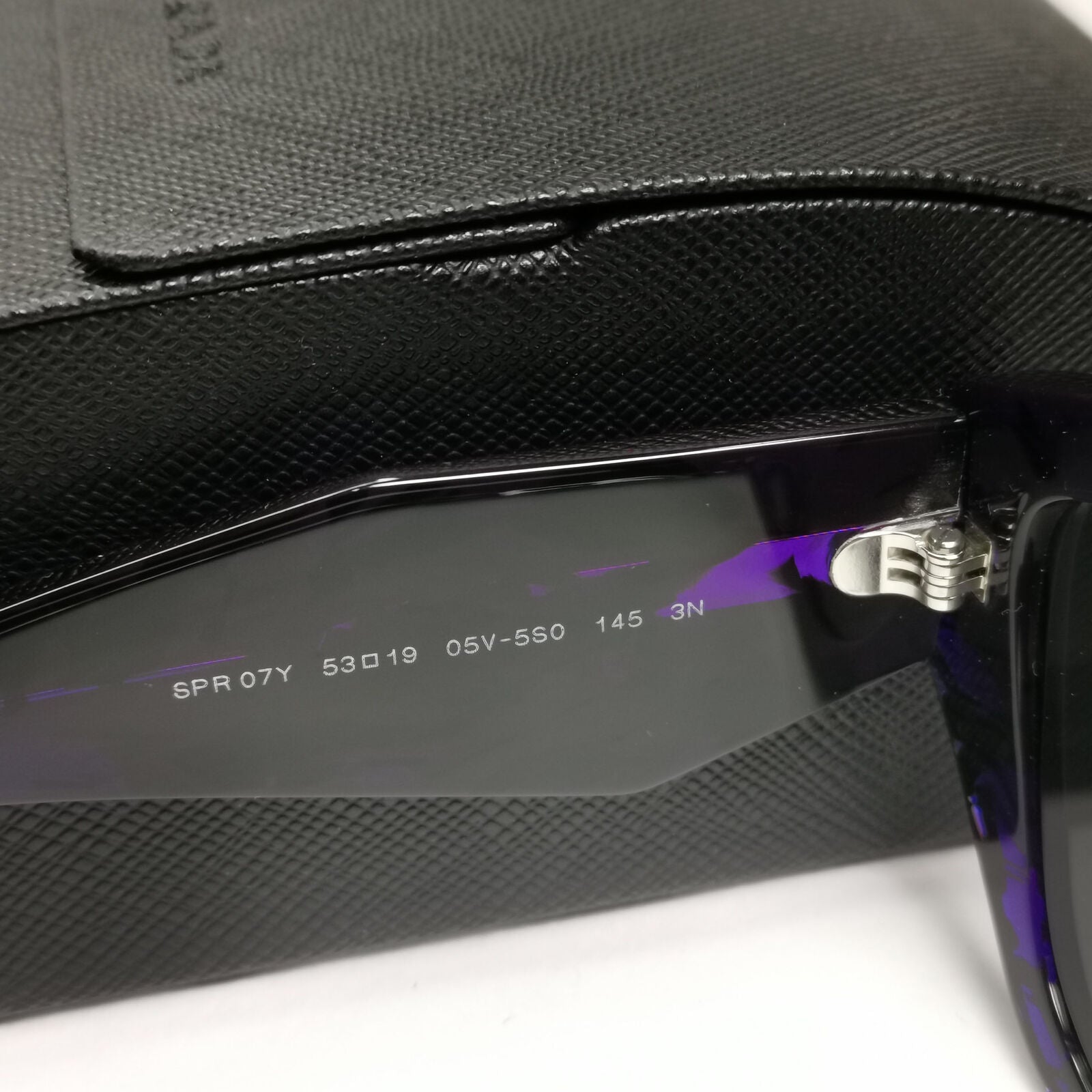 Prada Symbole Sunglasses Black Purple Marble PR07YS SPR 07Y 05V-5S0