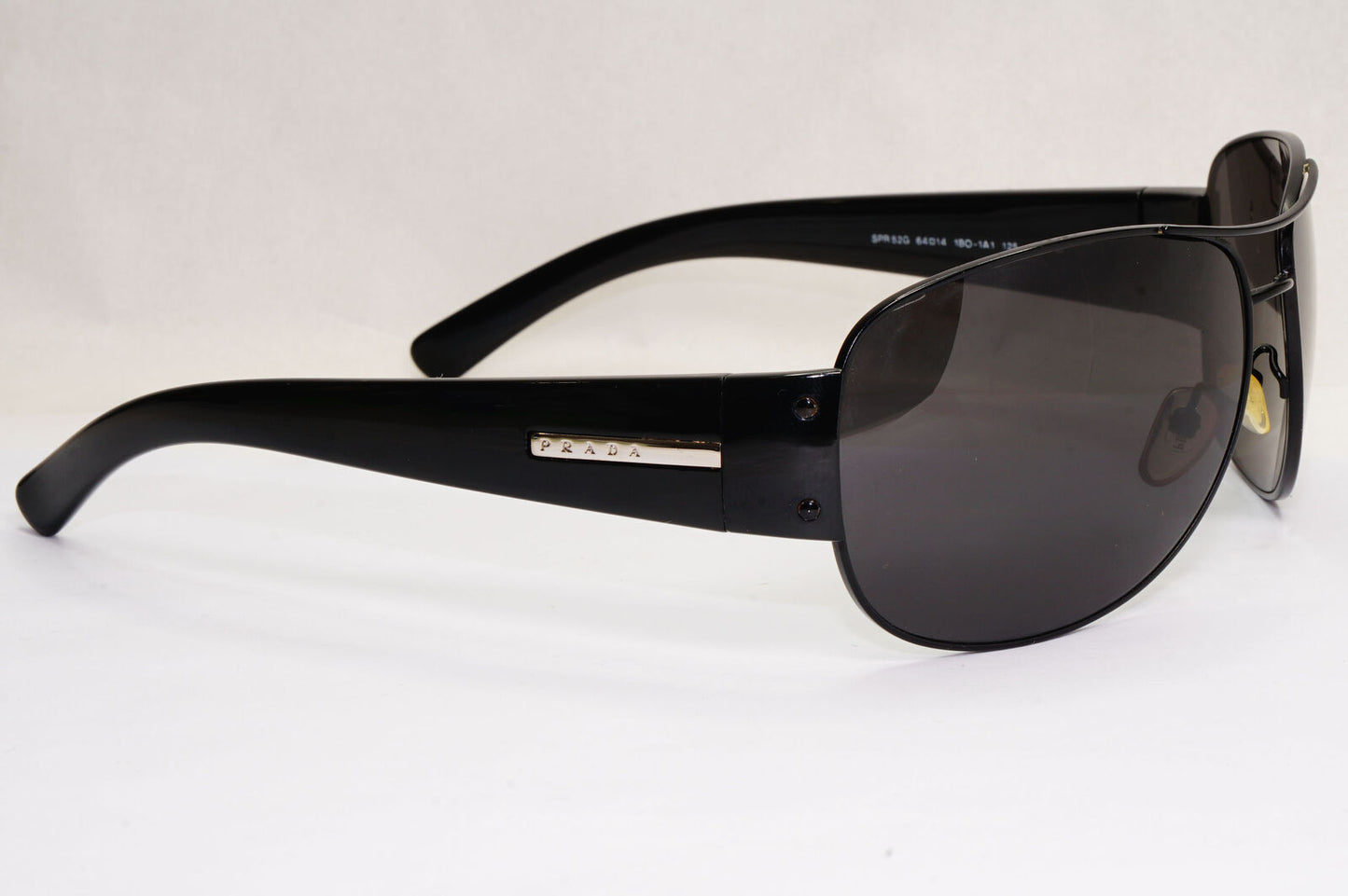 Prada Sunglasses 2006 Vintage Black Pilot Large PR52GS SPR 52G 1BO-1A1 190224
