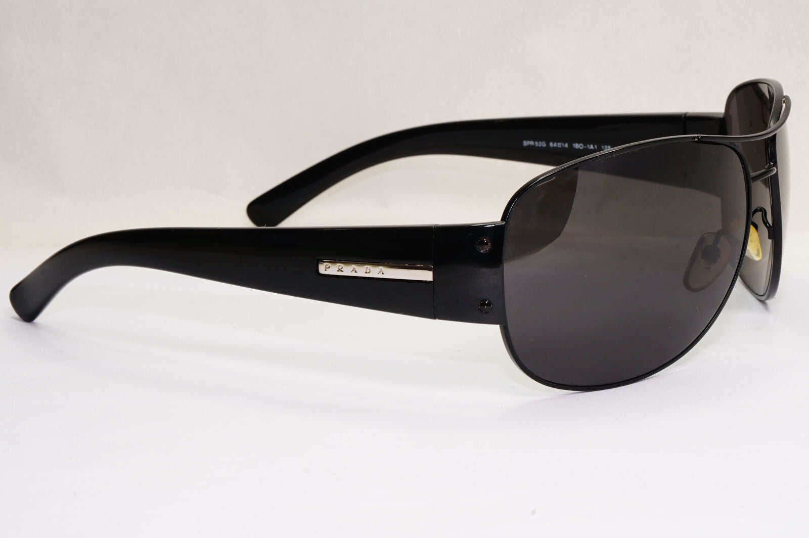 Prada Sunglasses 2006 Vintage Black Pilot Large PR52GS SPR 52G 1BO-1A1 190224